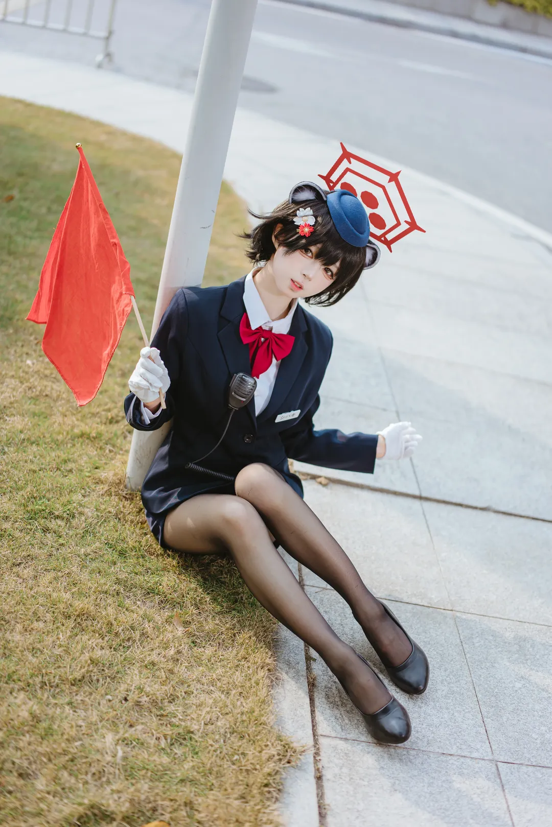 Blue Archive, Firefly ACG Expo, Tsubaki (Guide) cosplay, Camellya cosplay, Black stockings convention photoshoot - Image 4
