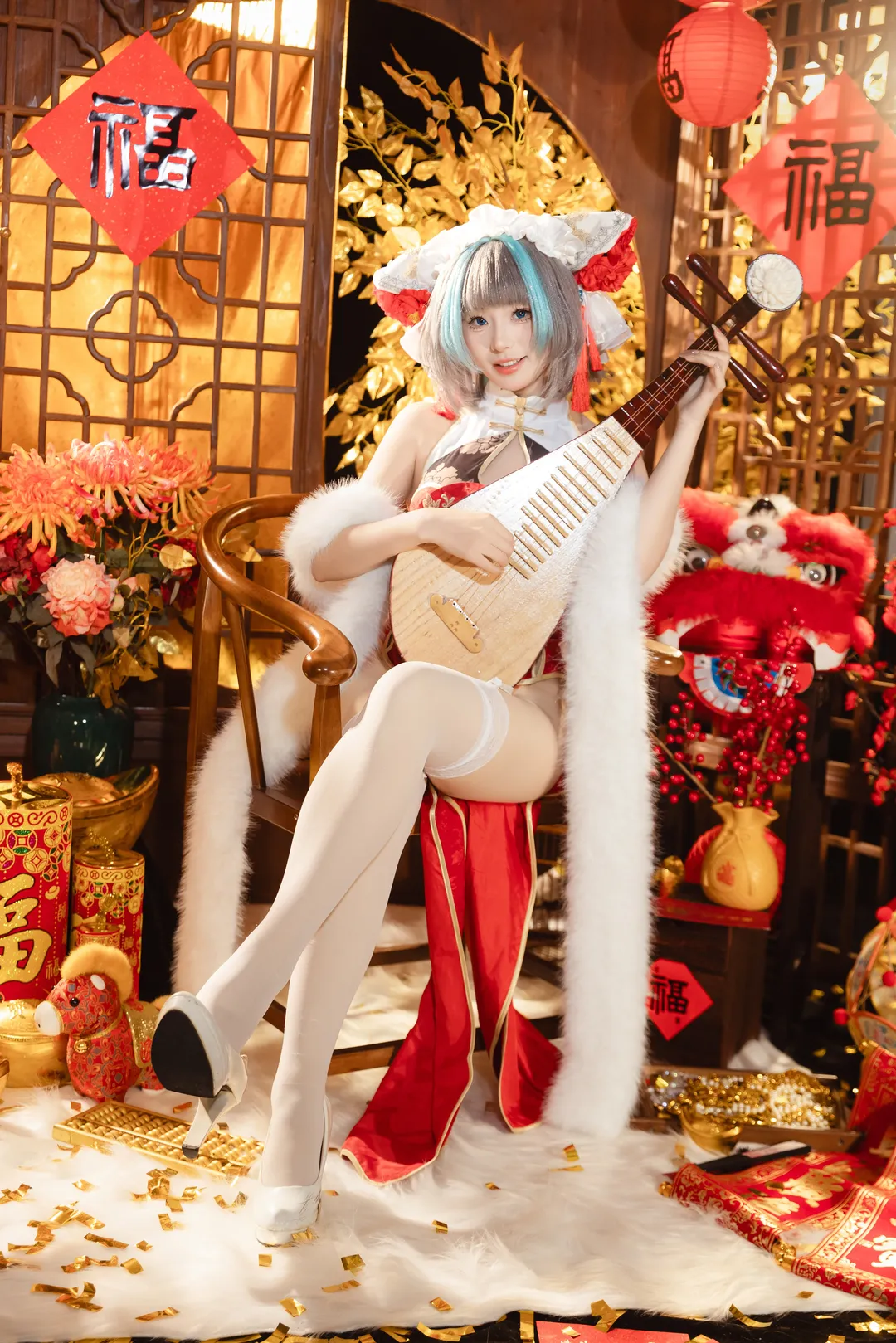 柴郡cos, 碧蓝航线, 新年祝福, 国风新年cos, 二次元过年 - 第6张