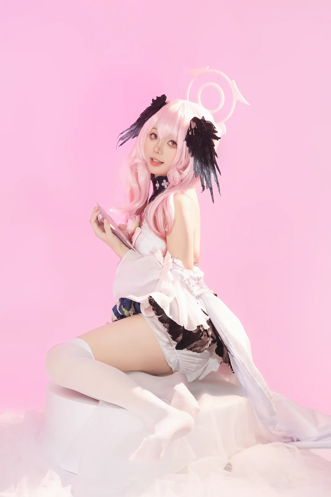 二次元摄影, 蔚蓝档案, 下江小春cos, 花嫁cosplay, 白丝cos - 第17张