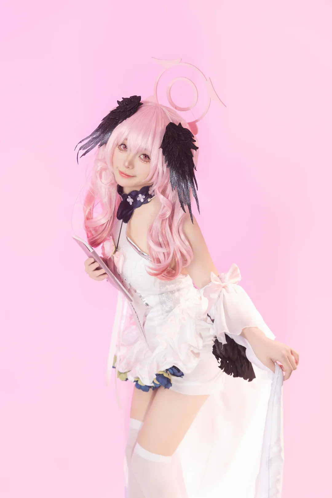 二次元摄影, 蔚蓝档案, 下江小春cos, 花嫁cosplay, 白丝cos - 第2张