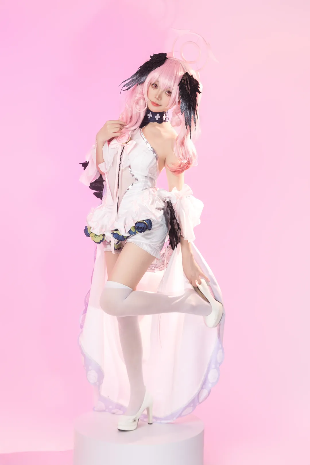 二次元摄影, 蔚蓝档案, 下江小春cos, 花嫁cosplay, 白丝cos
