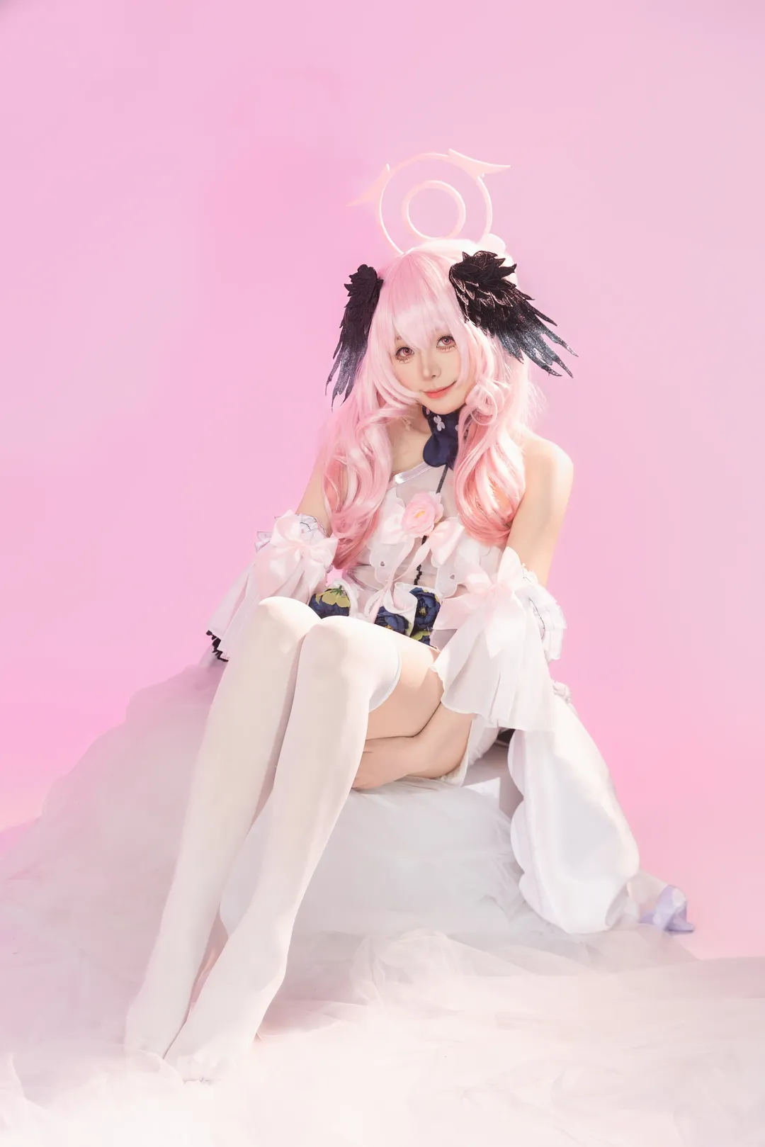 二次元摄影, 蔚蓝档案, 下江小春cos, 花嫁cosplay, 白丝cos - 第4张