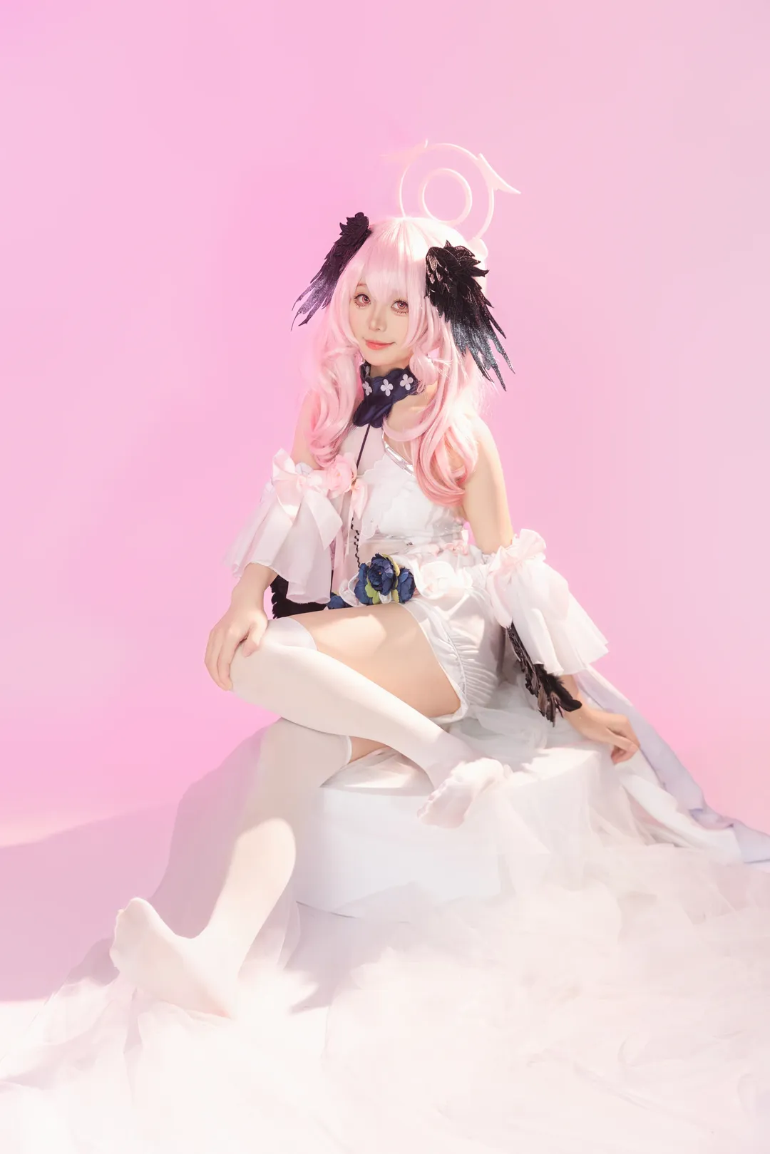 二次元摄影, 蔚蓝档案, 下江小春cos, 花嫁cosplay, 白丝cos - 第6张
