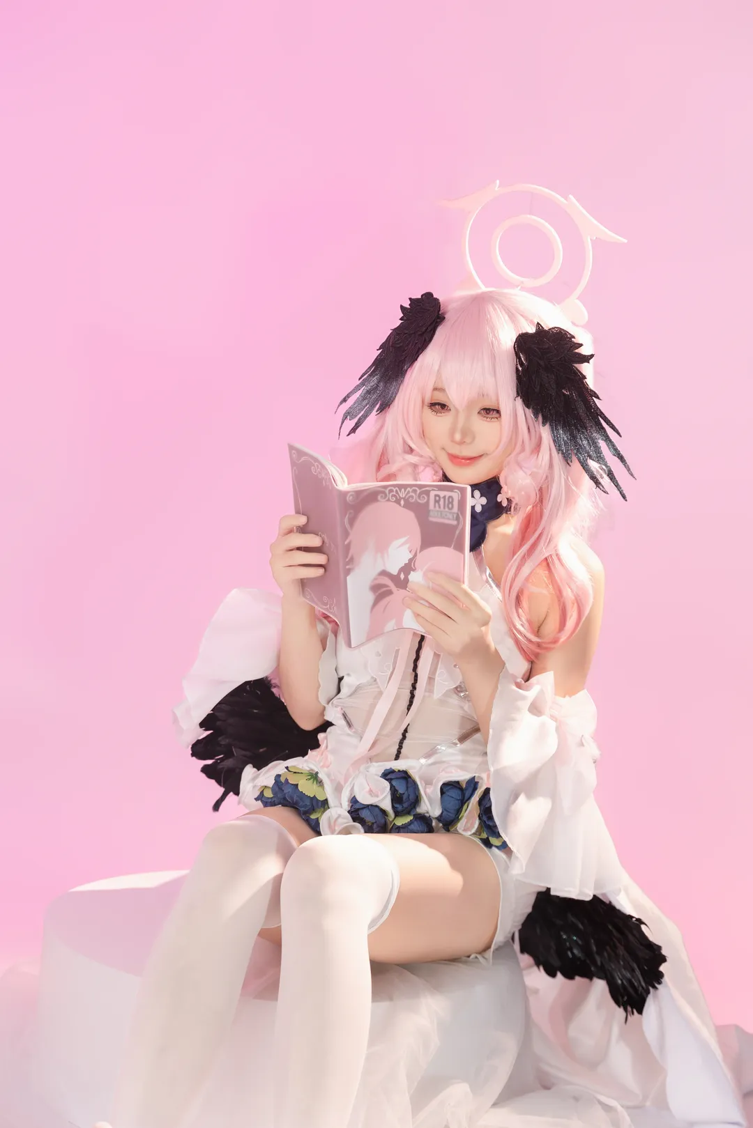 二次元摄影, 蔚蓝档案, 下江小春cos, 花嫁cosplay, 白丝cos - 第7张