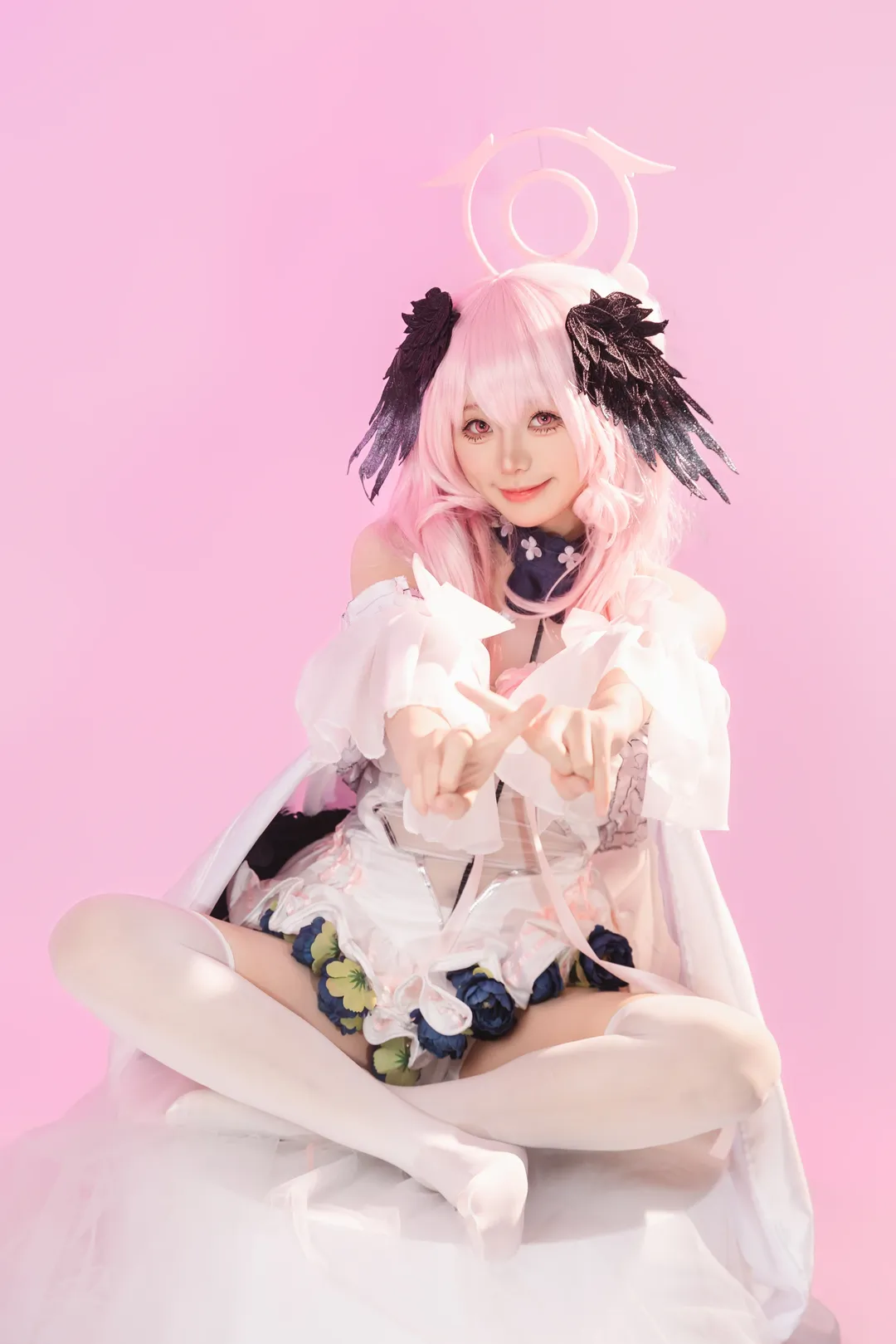 二次元摄影, 蔚蓝档案, 下江小春cos, 花嫁cosplay, 白丝cos - 第9张