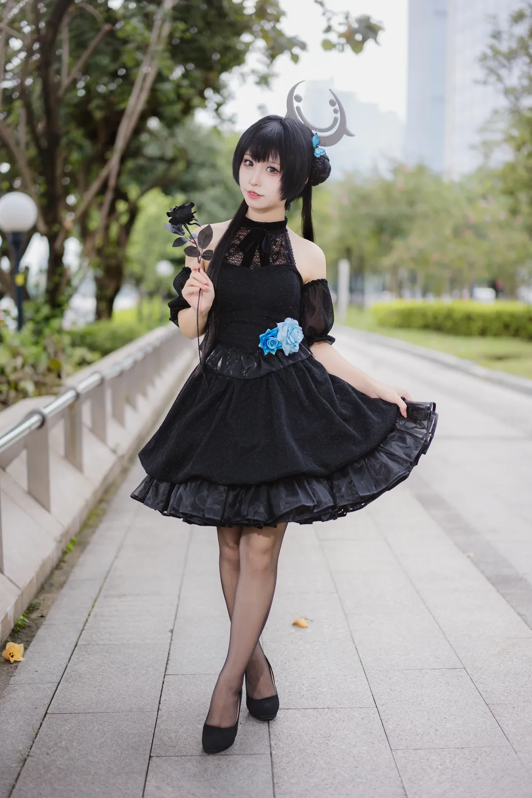 蔚蓝档案, 妃咲cos, 二次元cosplay, 萤火虫漫展返图, 黑丝穿搭 - 第1张