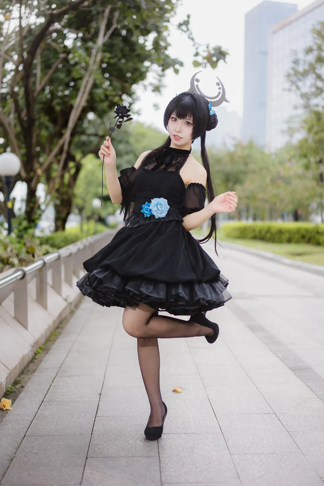蔚蓝档案, 妃咲cos, 二次元cosplay, 萤火虫漫展返图, 黑丝穿搭 - 第10张
