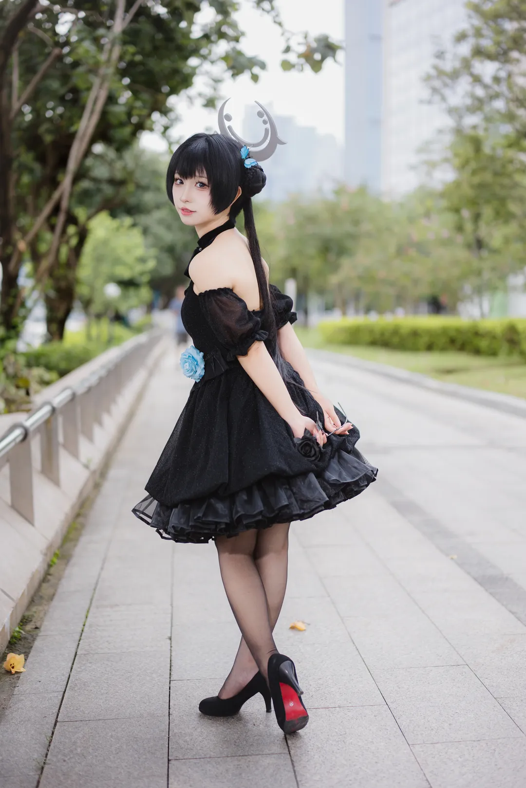 蔚蓝档案, 妃咲cos, 二次元cosplay, 萤火虫漫展返图, 黑丝穿搭