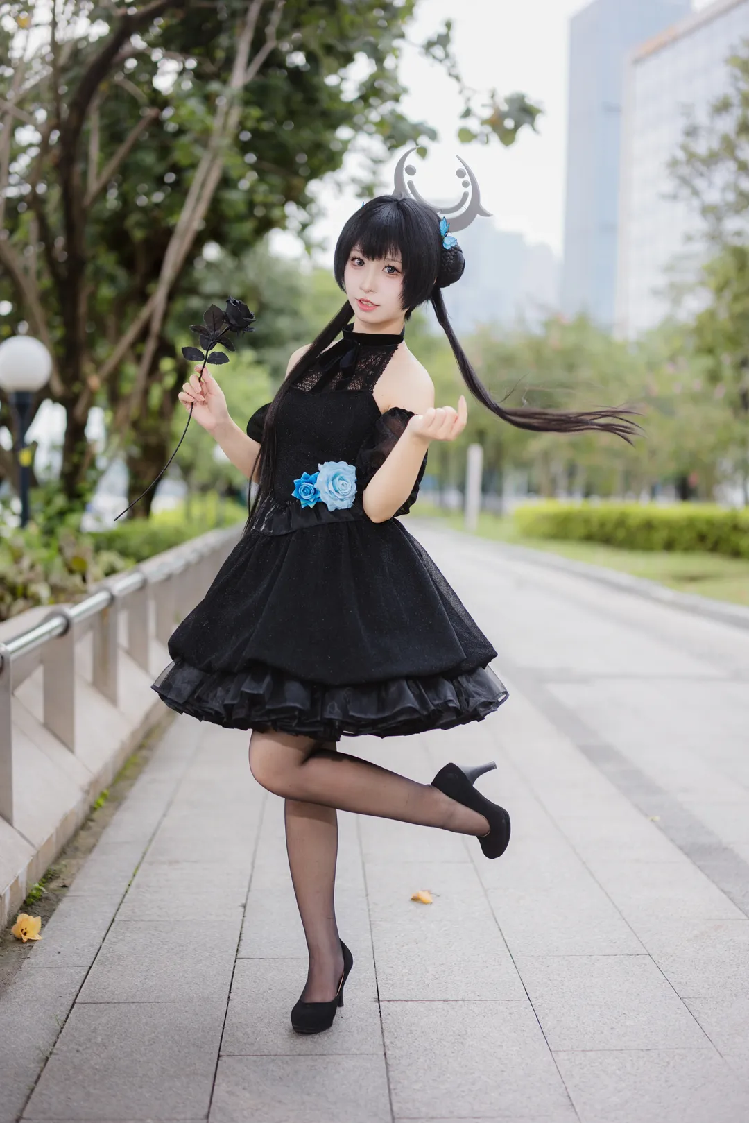蔚蓝档案, 妃咲cos, 二次元cosplay, 萤火虫漫展返图, 黑丝穿搭 - 第3张
