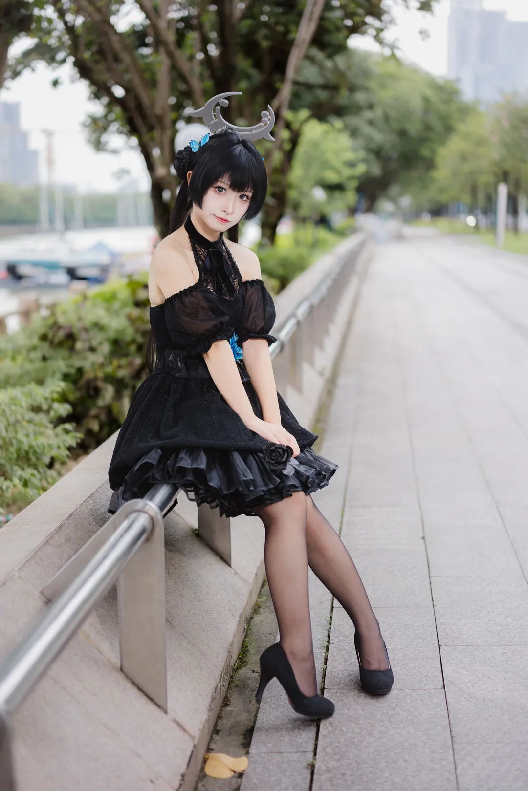 蔚蓝档案, 妃咲cos, 二次元cosplay, 萤火虫漫展返图, 黑丝穿搭 - 第4张