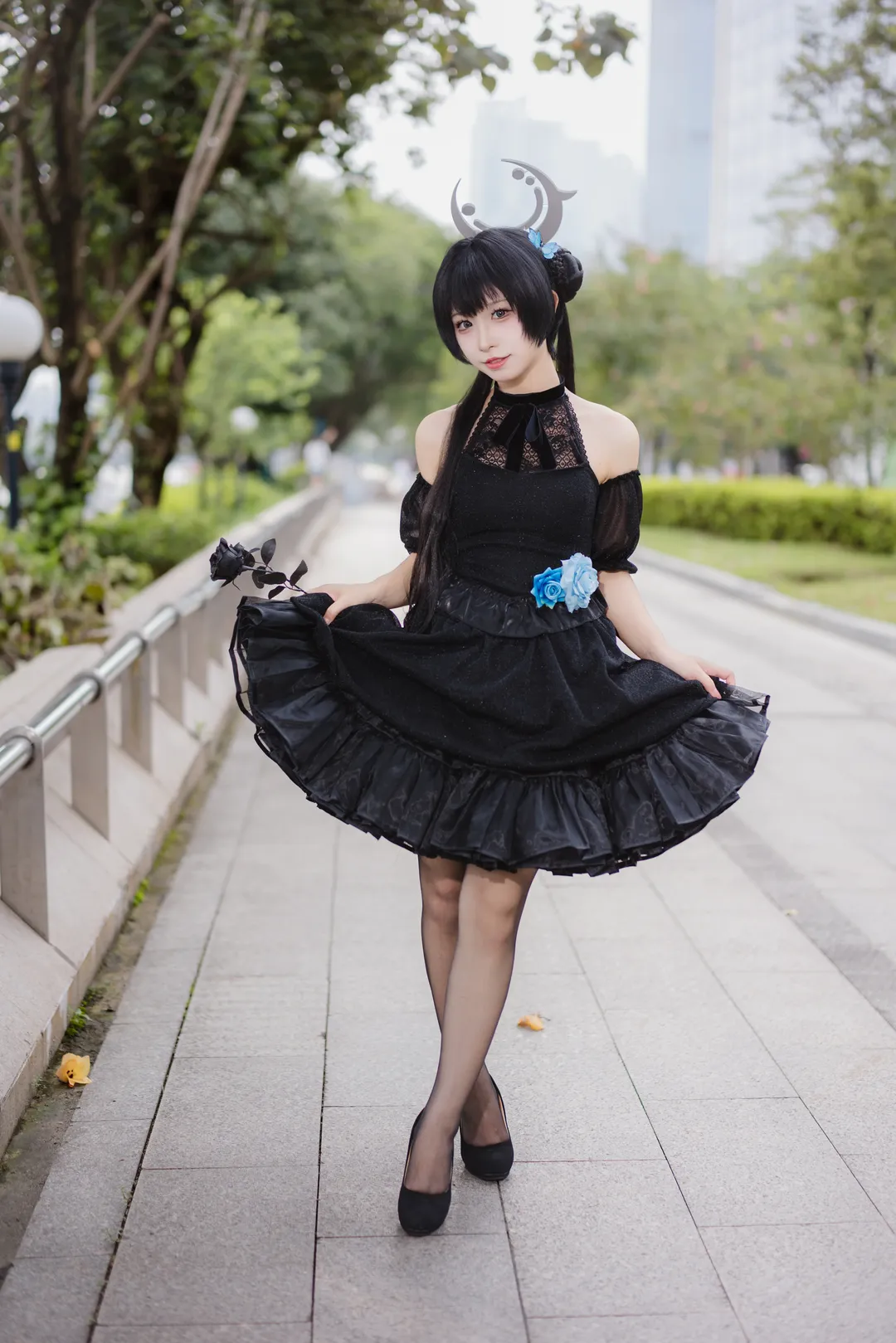 蔚蓝档案, 妃咲cos, 二次元cosplay, 萤火虫漫展返图, 黑丝穿搭 - 第9张