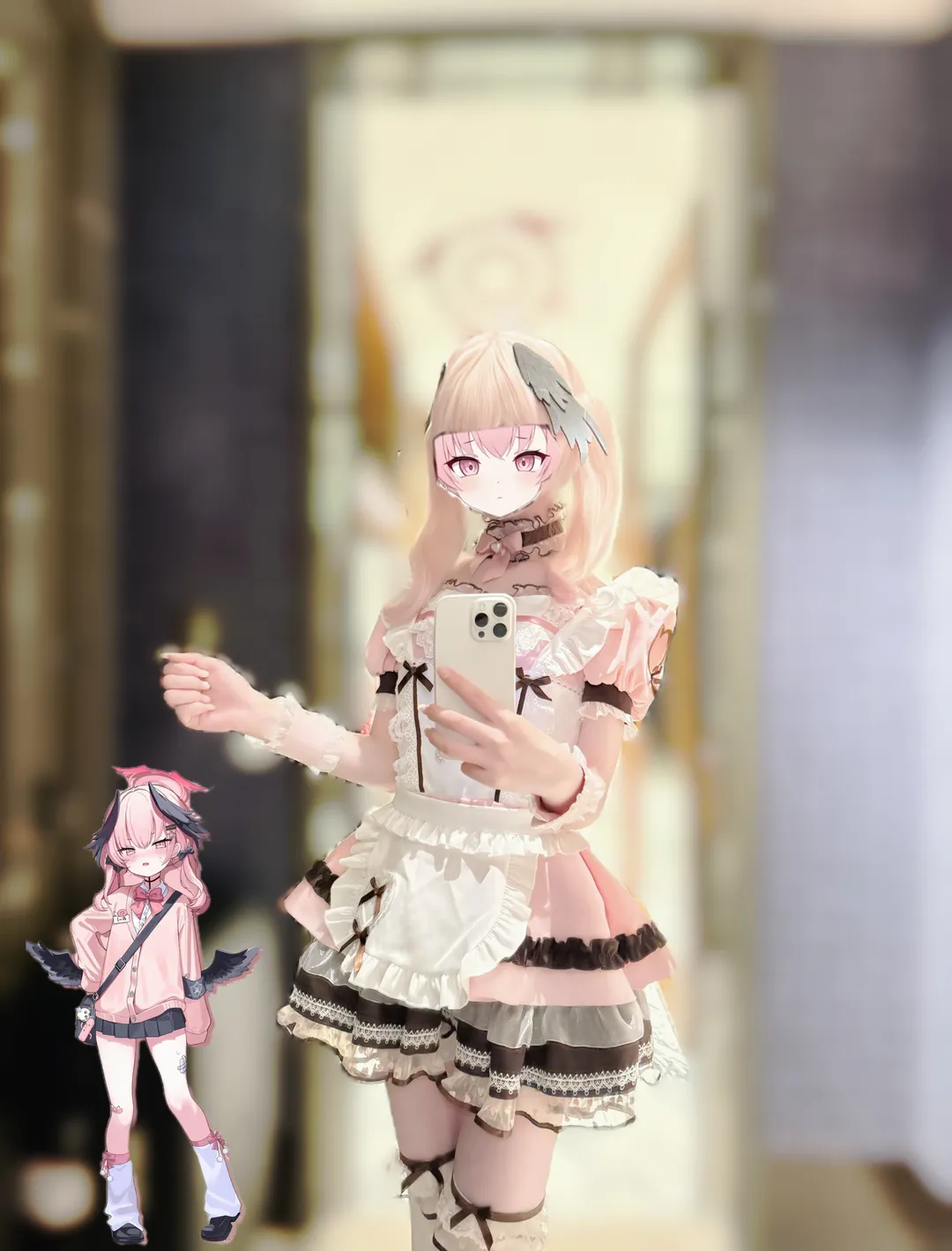 2次元少女, ブルーアーカイブ, 下江コハル コスプレ, 私設コスプレ, 白タイツコスプレ - 1枚目