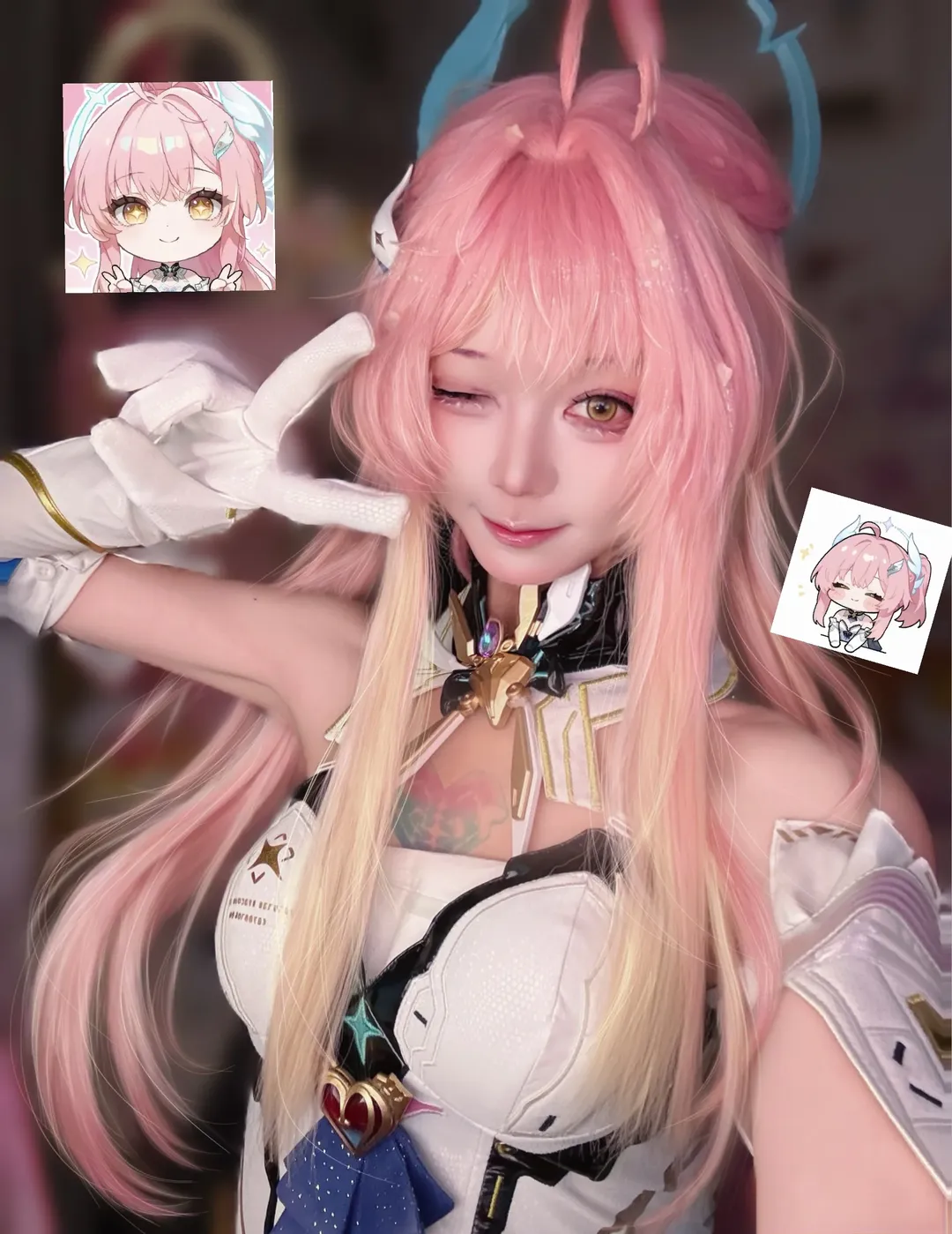 鸣潮, 爱弥斯cos, 二次元穿搭, Coser日常, 粉毛cosplay - 第1张
