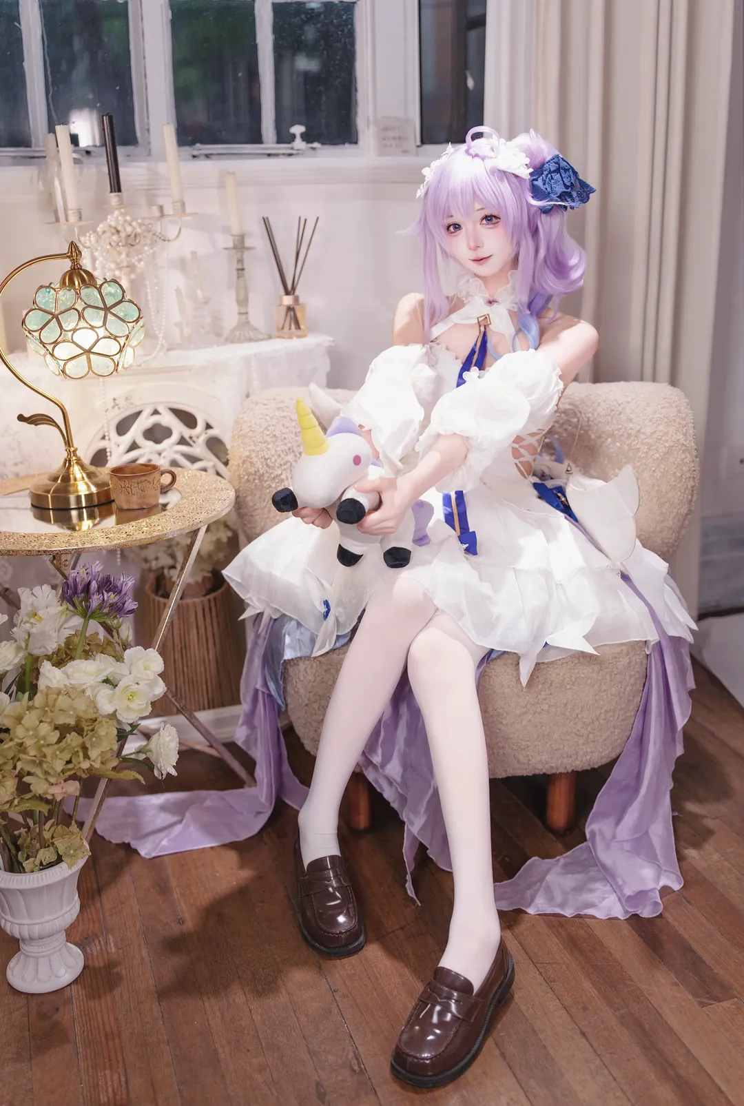 cosplay, 碧蓝航线, 白丝, 独角兽cos, 二次元写真 - 第1张
