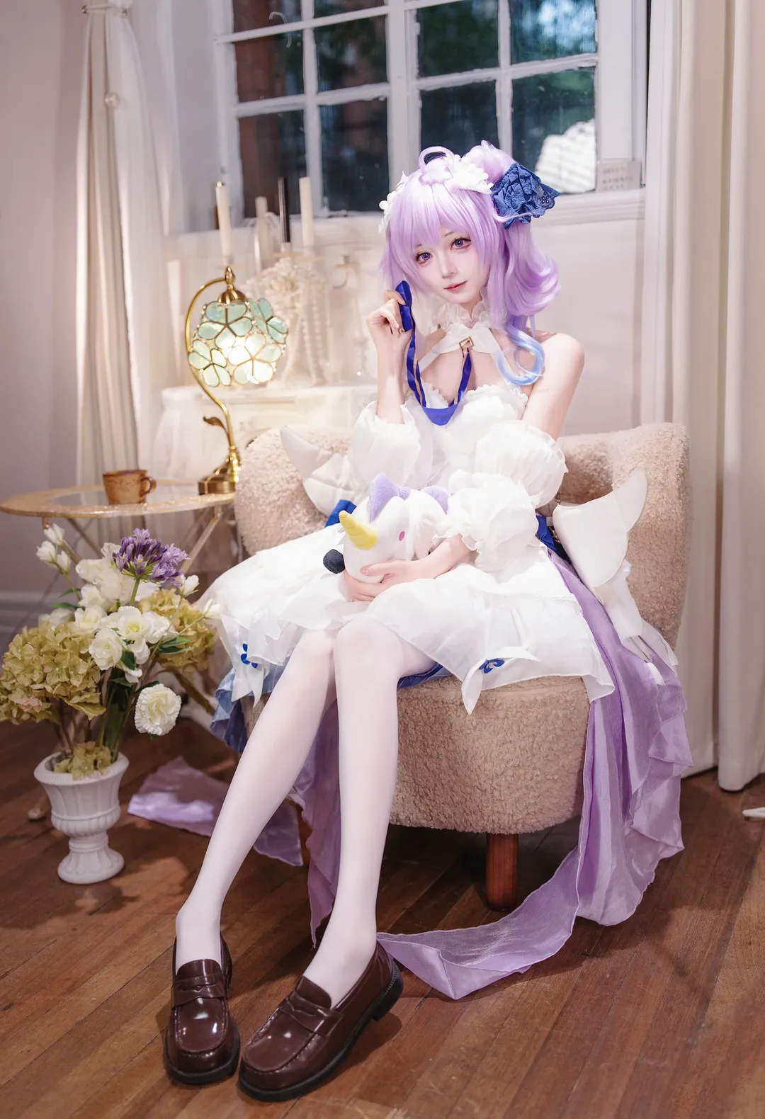 cosplay, 碧蓝航线, 白丝, 独角兽cos, 二次元写真