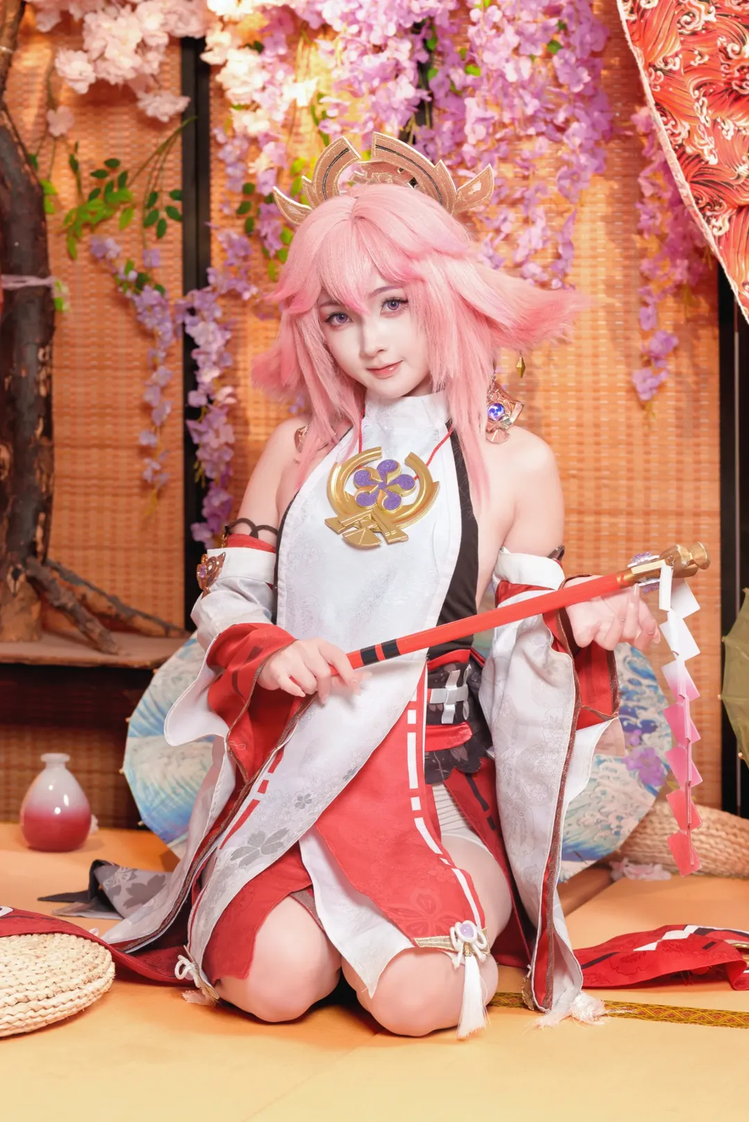 原神, 二次元摄影, 八重神子cos, cosplay正片, 和风人像 - 第1张