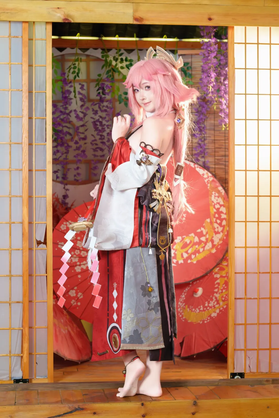 原神, 二次元摄影, 八重神子cos, cosplay正片, 和风人像 - 第4张