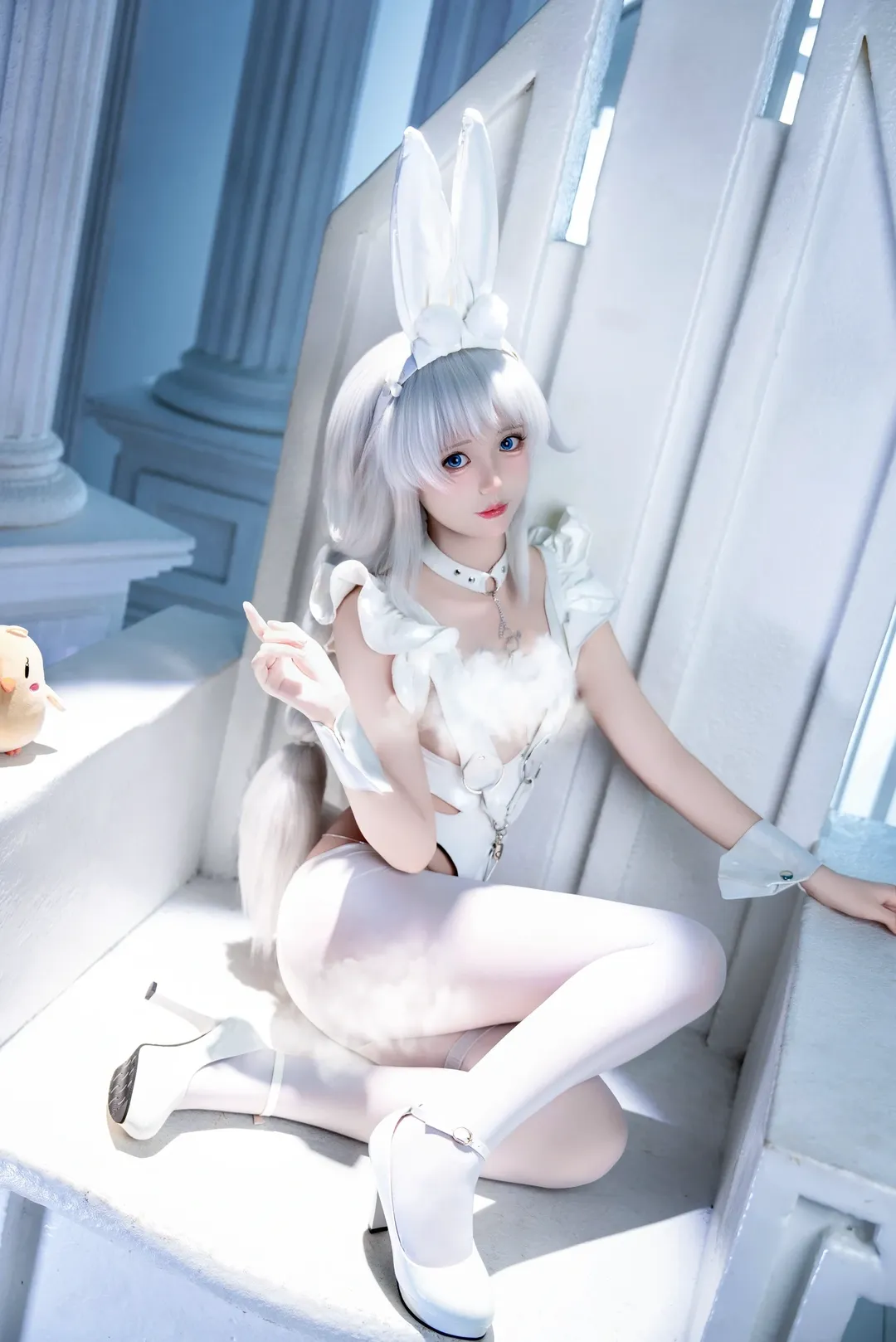 碧蓝航线, 兔女郎cos, 白丝cos, 恶毒cos, 纯白摄影 - 第3张