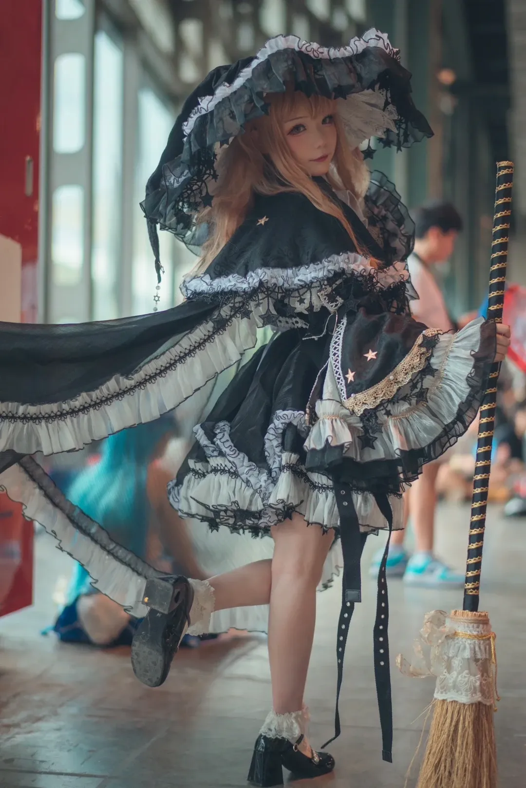 魔理沙コスプレ, ホタルACGエキスポ, 白ストッキング, コスプレイベント写真, 東方Project - 7枚目