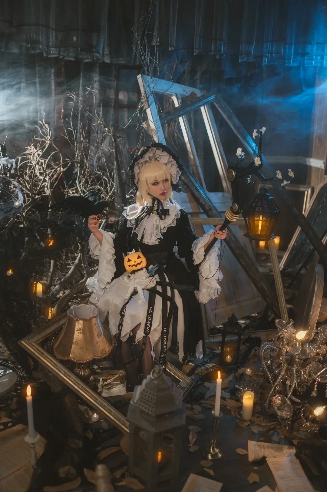 cosplay, 明日方舟, 黑丝, 万圣节, 哥特