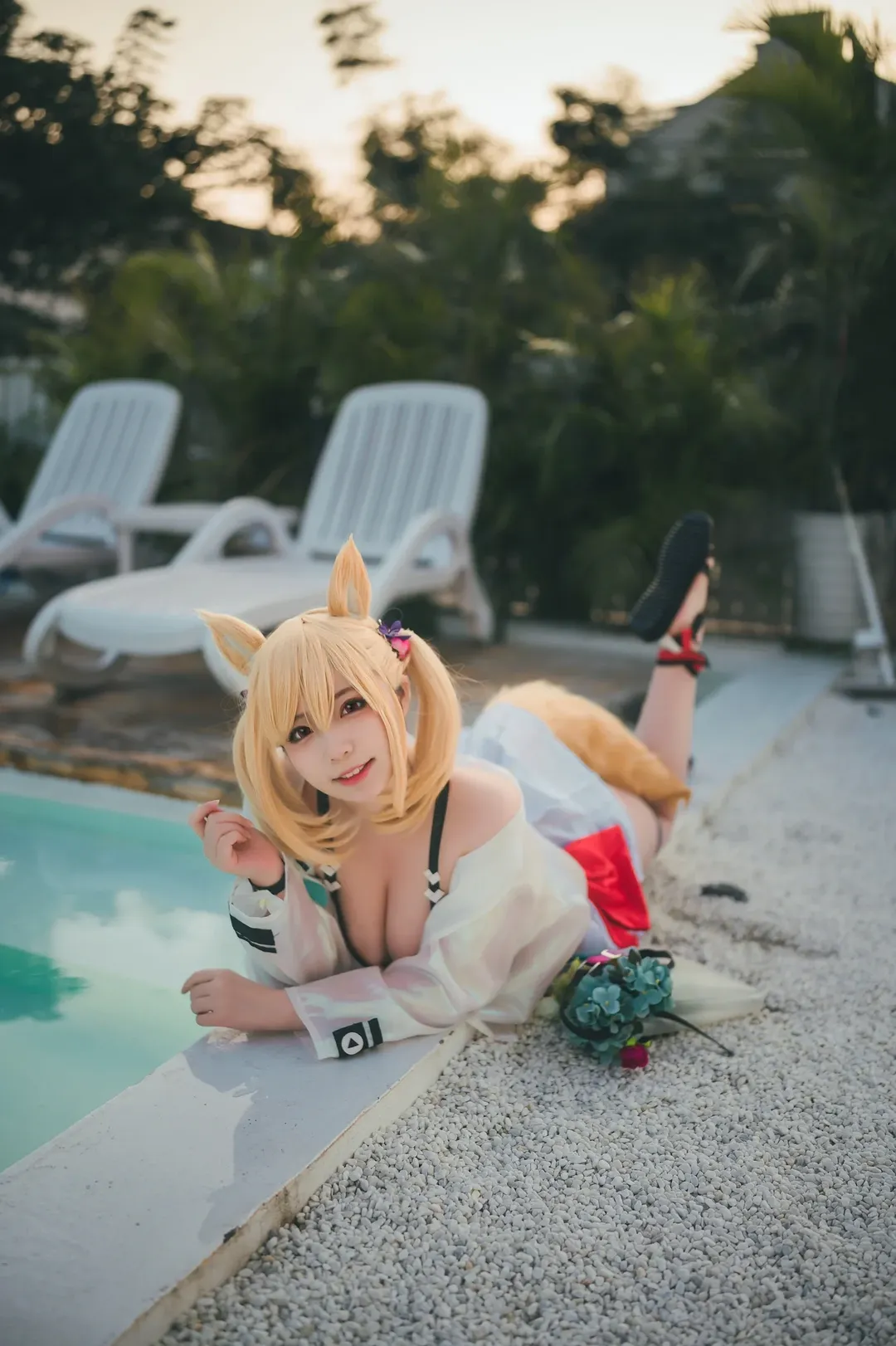 cosplay, 户外摄影, 泳装写真, 明日方舟cos, 兽耳 - 第10张