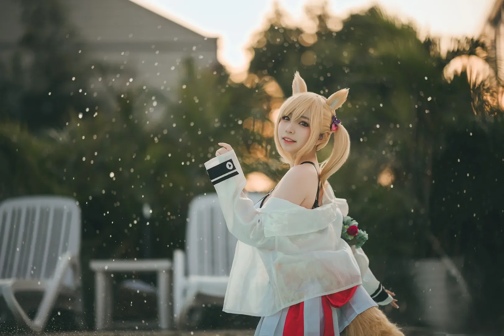 cosplay, 户外摄影, 泳装写真, 明日方舟cos, 兽耳 - 第12张