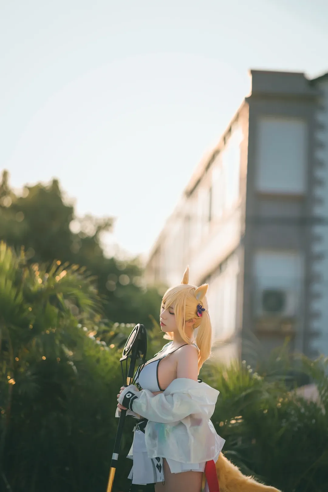 cosplay, 户外摄影, 泳装写真, 明日方舟cos, 兽耳 - 第3张
