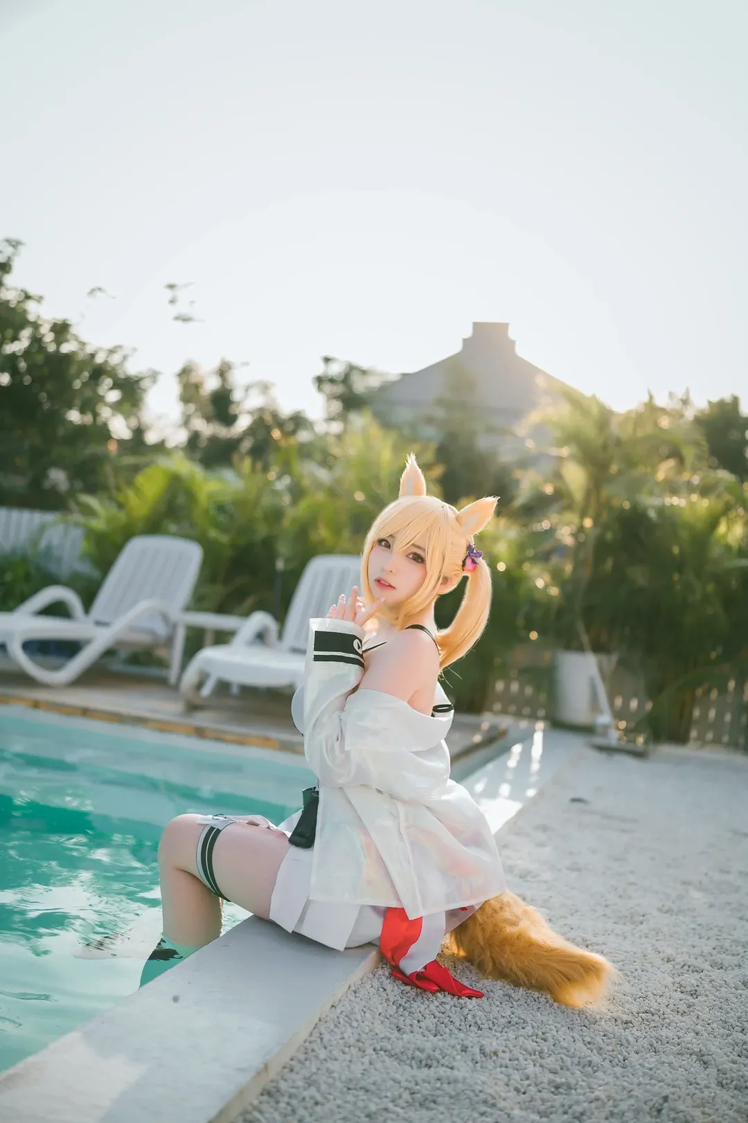 cosplay, 户外摄影, 泳装写真, 明日方舟cos, 兽耳 - 第6张