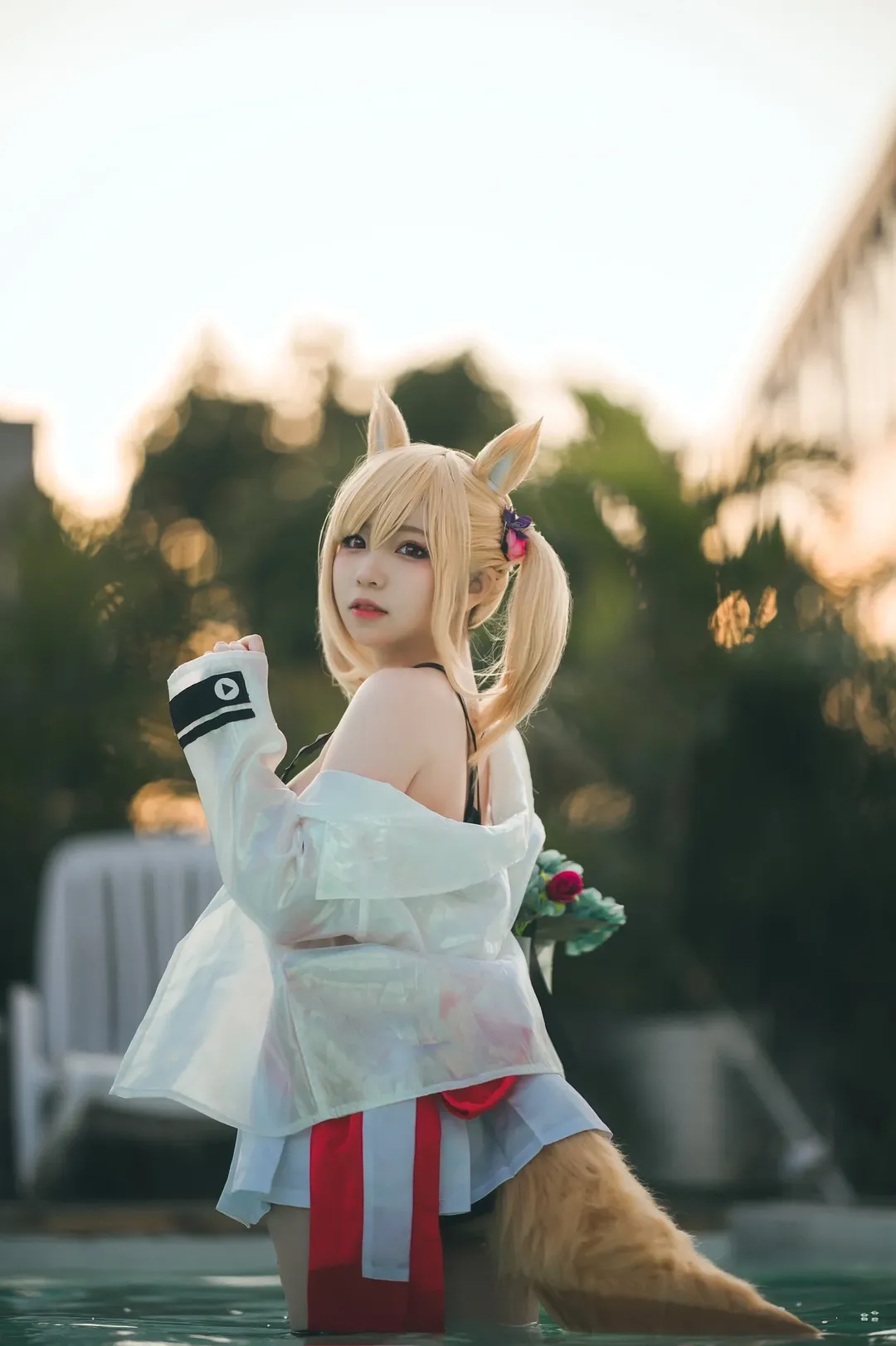 cosplay, 户外摄影, 泳装写真, 明日方舟cos, 兽耳 - 第8张