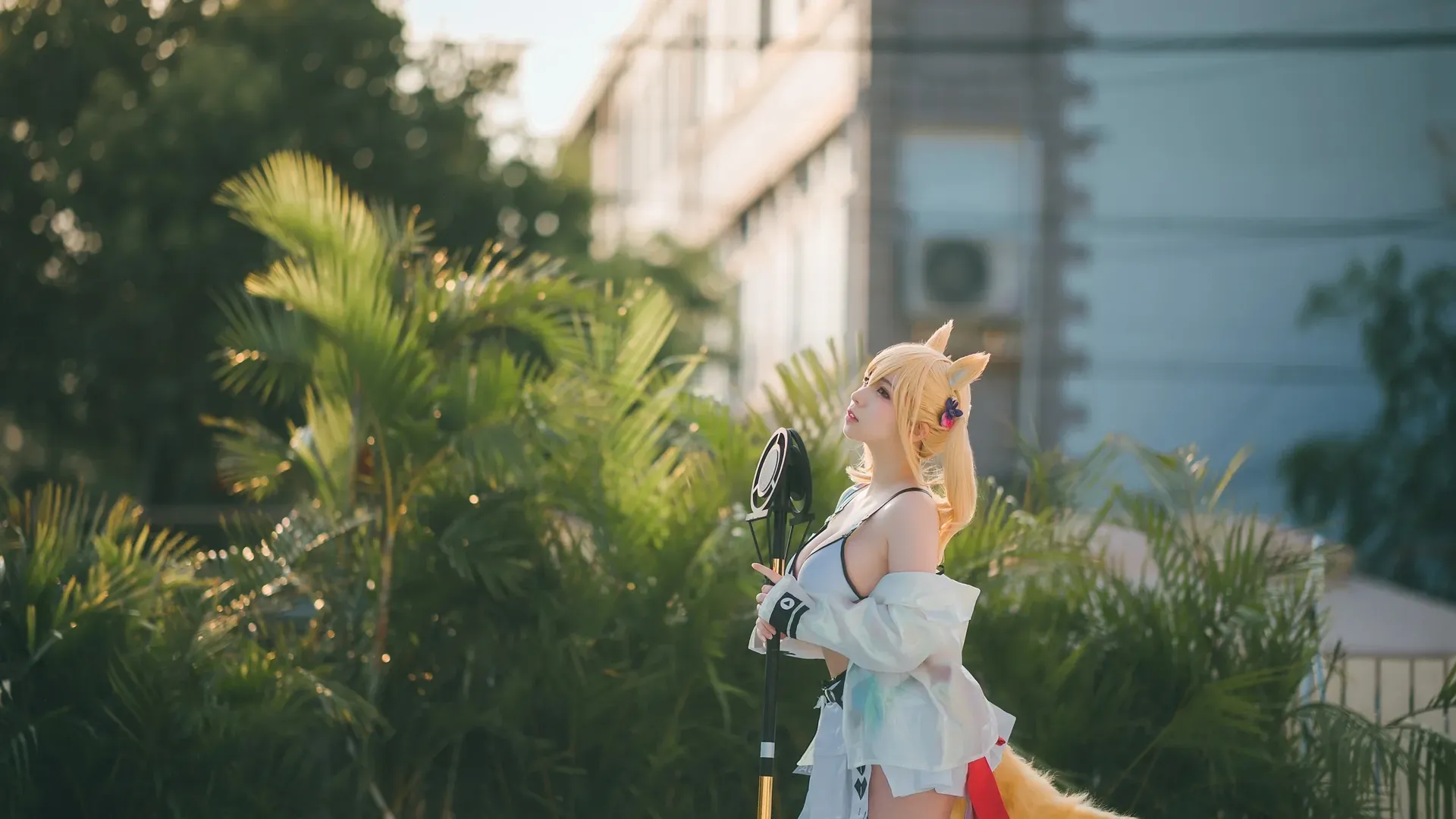 cosplay, 户外摄影, 泳装写真, 明日方舟cos, 兽耳 - 第9张