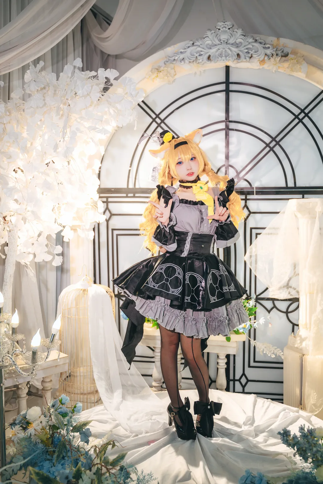 蔚蓝档案, cosplay摄影, 黑丝穿搭, 兽耳娘, 伊洛玛丽cos - 第2张