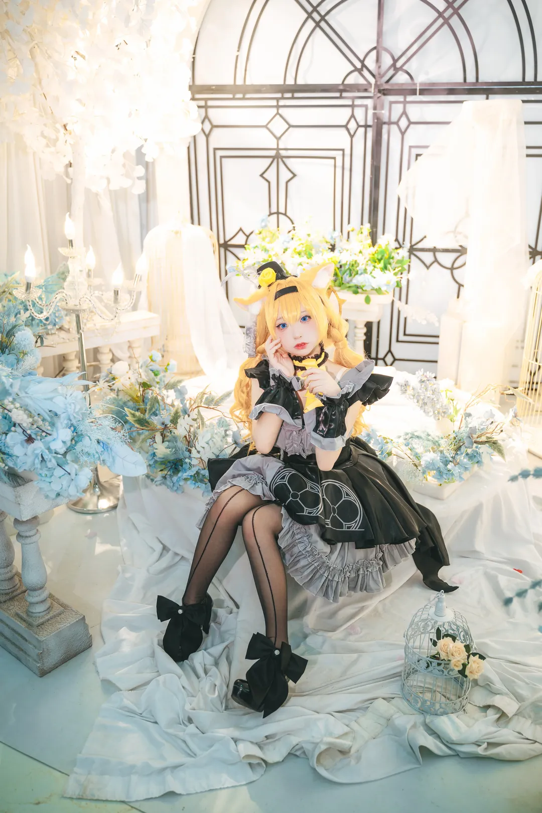 蔚蓝档案, cosplay摄影, 黑丝穿搭, 兽耳娘, 伊洛玛丽cos - 第3张