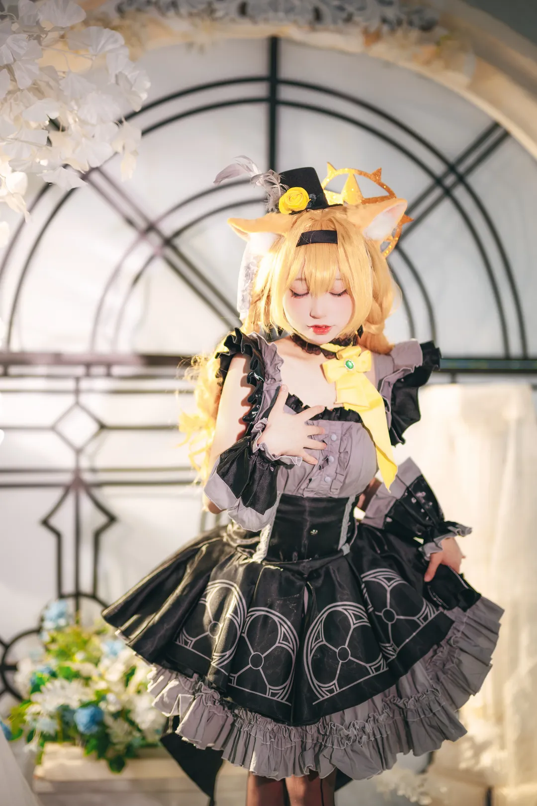 蔚蓝档案, cosplay摄影, 黑丝穿搭, 兽耳娘, 伊洛玛丽cos - 第4张
