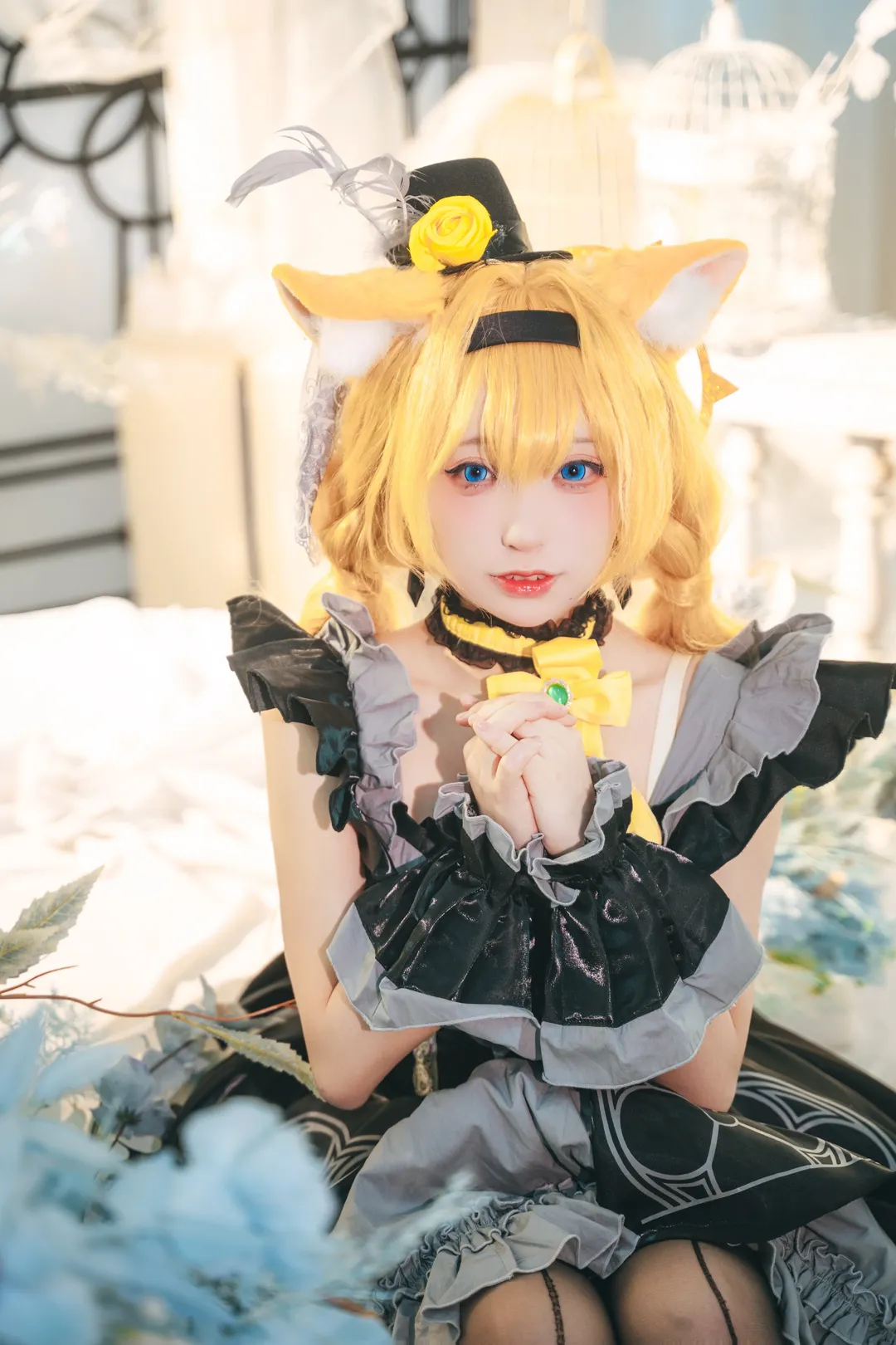 蔚蓝档案, cosplay摄影, 黑丝穿搭, 兽耳娘, 伊洛玛丽cos - 第5张