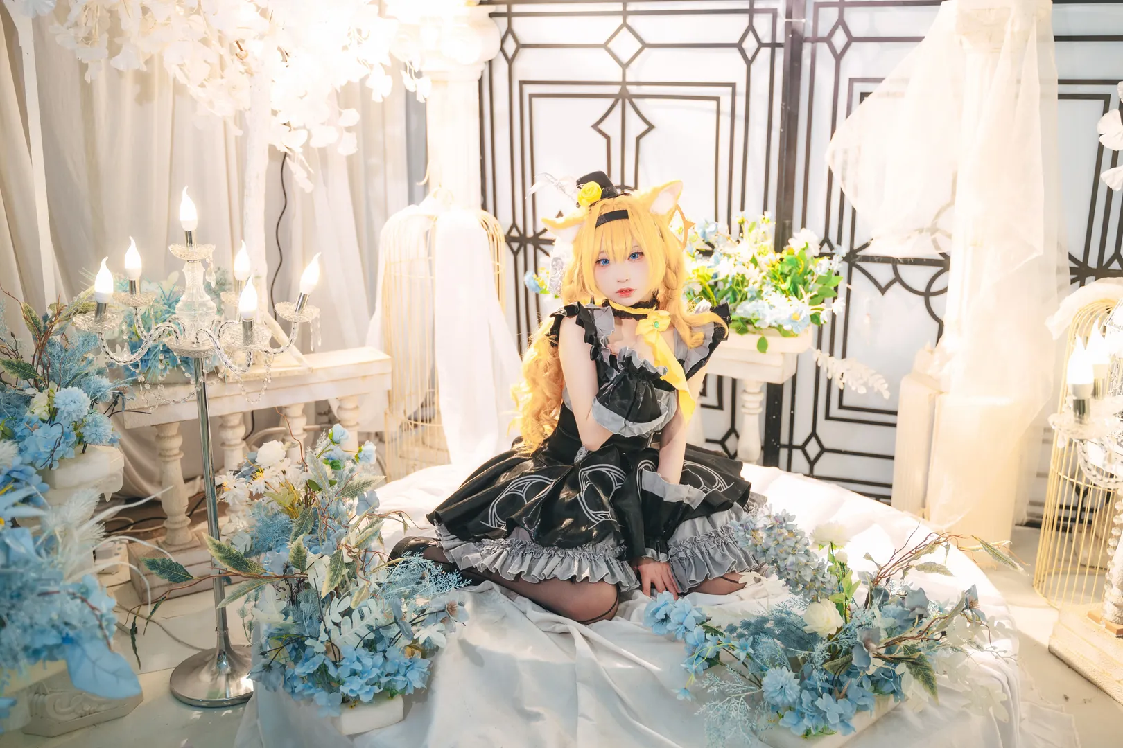 蔚蓝档案, cosplay摄影, 黑丝穿搭, 兽耳娘, 伊洛玛丽cos - 第6张