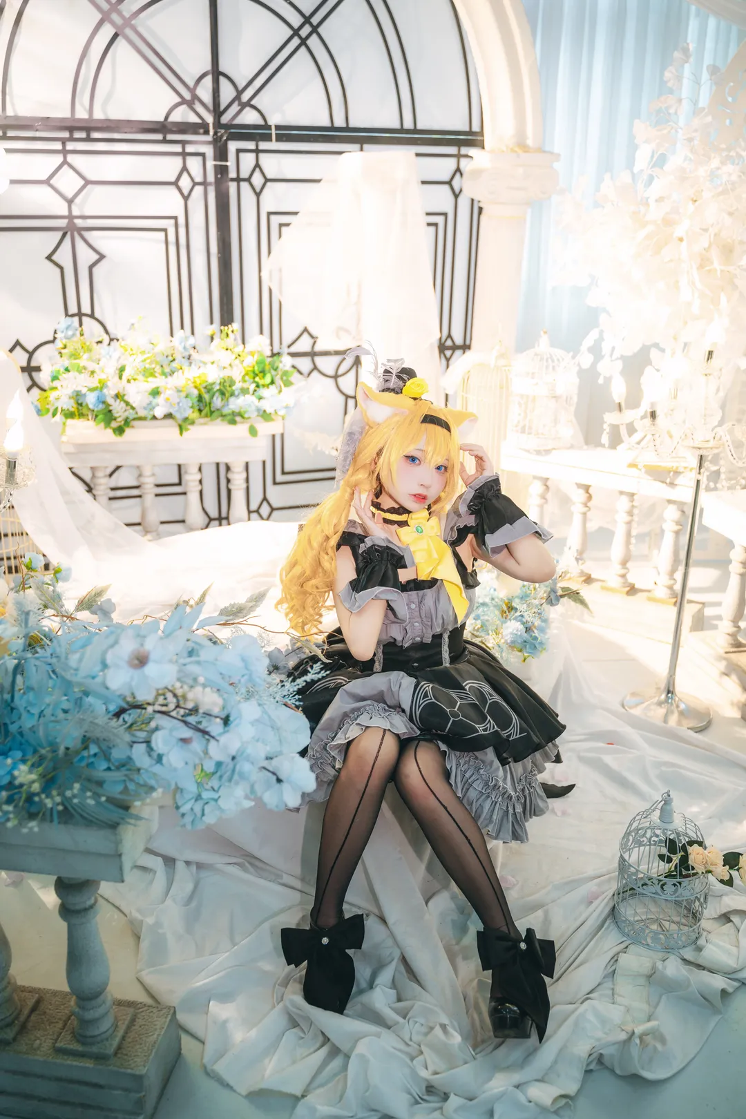 蔚蓝档案, cosplay摄影, 黑丝穿搭, 兽耳娘, 伊洛玛丽cos - 第7张