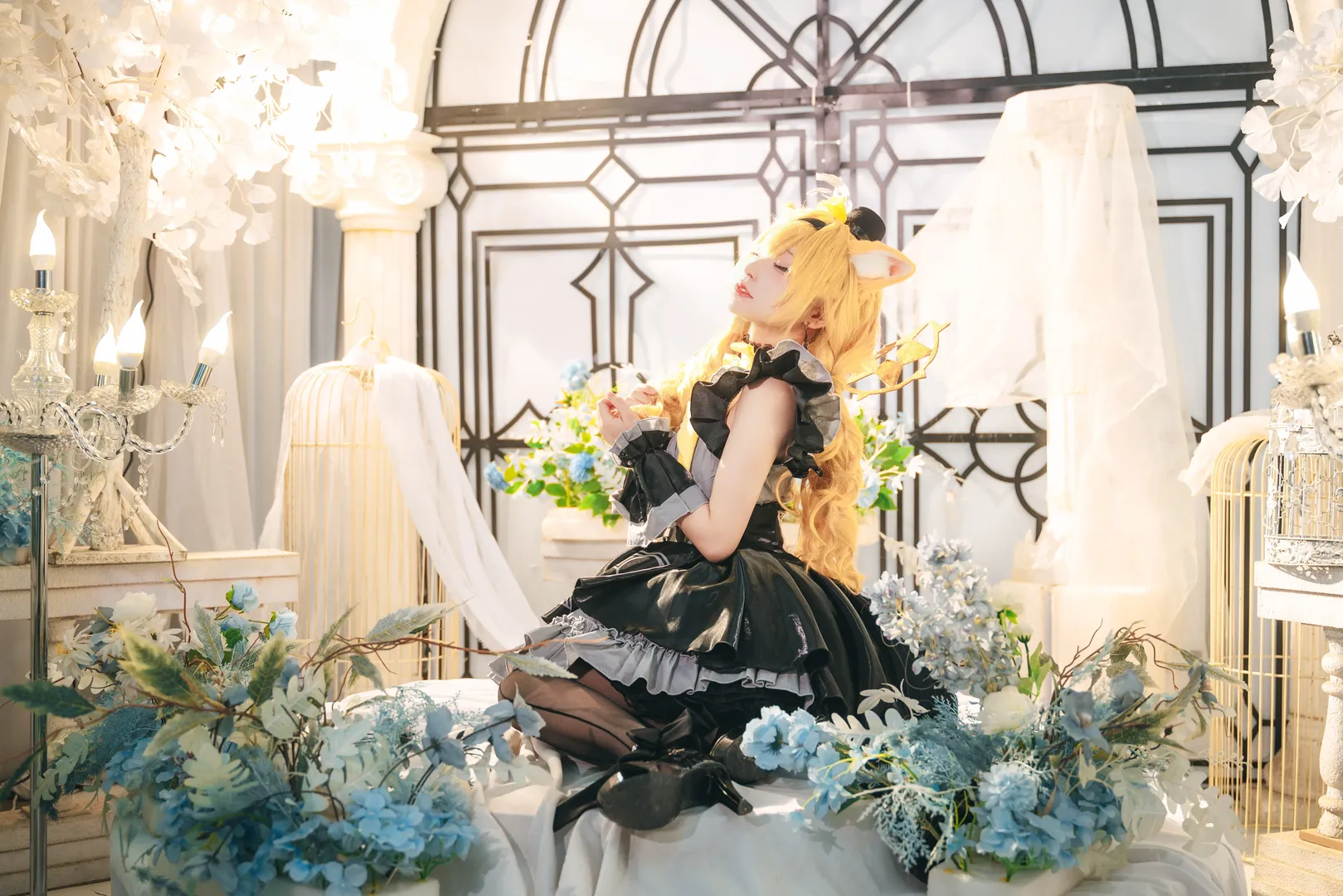 蔚蓝档案, cosplay摄影, 黑丝穿搭, 兽耳娘, 伊洛玛丽cos - 第9张