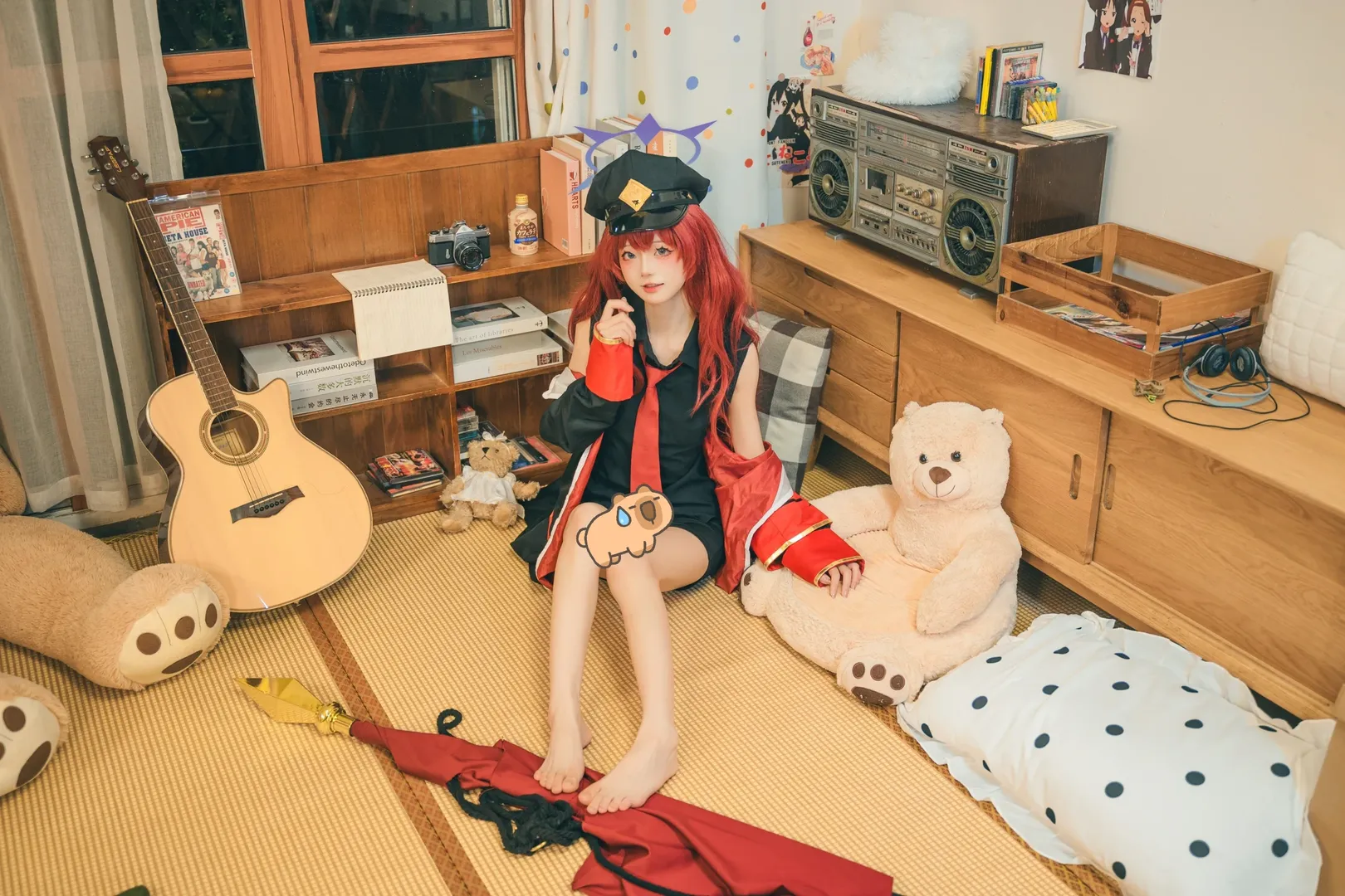 蔚蓝档案, 枣伊吕波cos, 红发造型, 日常cosplay, 氛围感拍照 - 第10张
