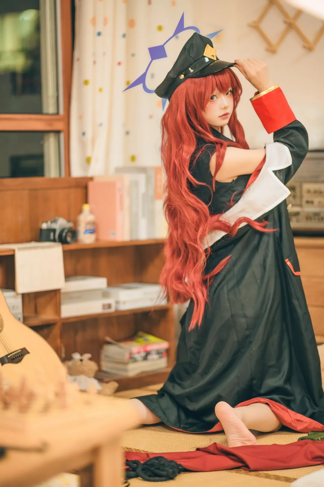 蔚蓝档案, 枣伊吕波cos, 红发造型, 日常cosplay, 氛围感拍照 - 第8张