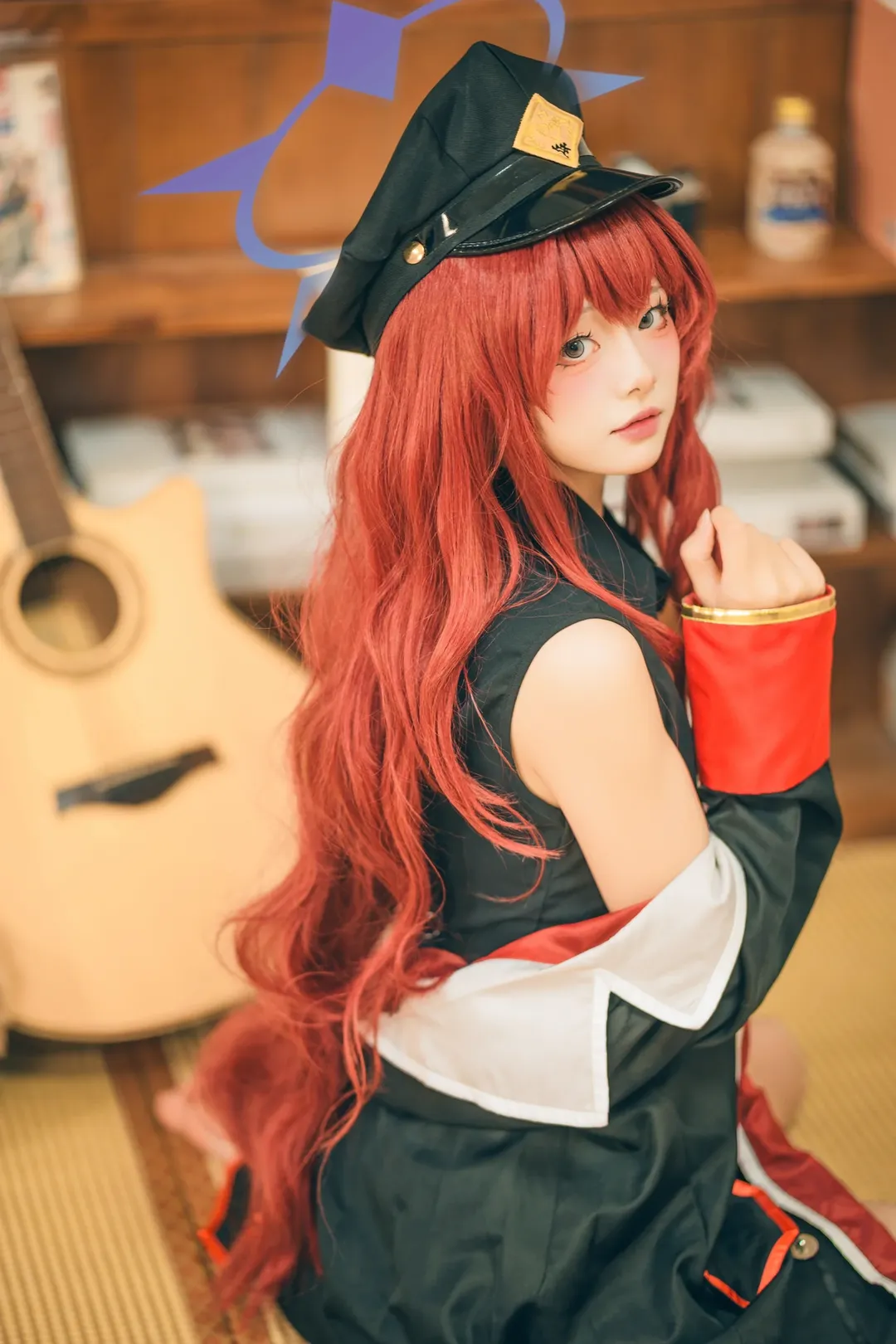 蔚蓝档案, 枣伊吕波cos, 红发造型, 日常cosplay, 氛围感拍照 - 第9张