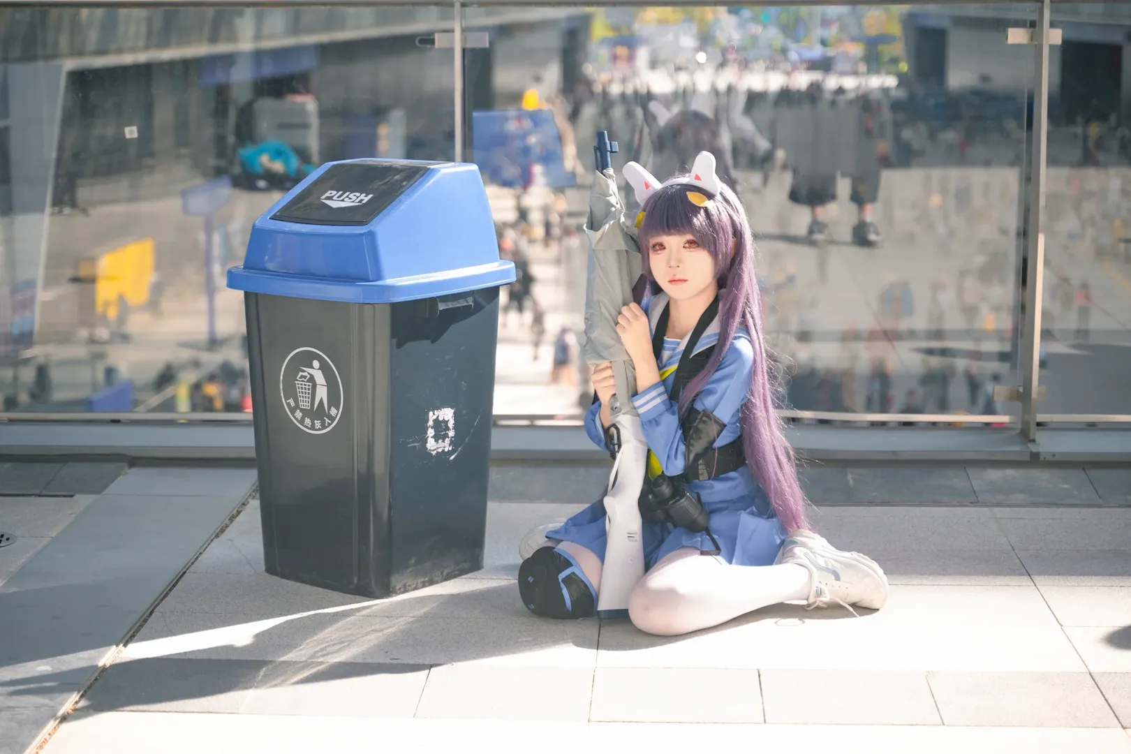 蔚蓝档案, 漫展场照, 漫展摄影, 蔚蓝档案cosplay, 白丝cos - 第3张