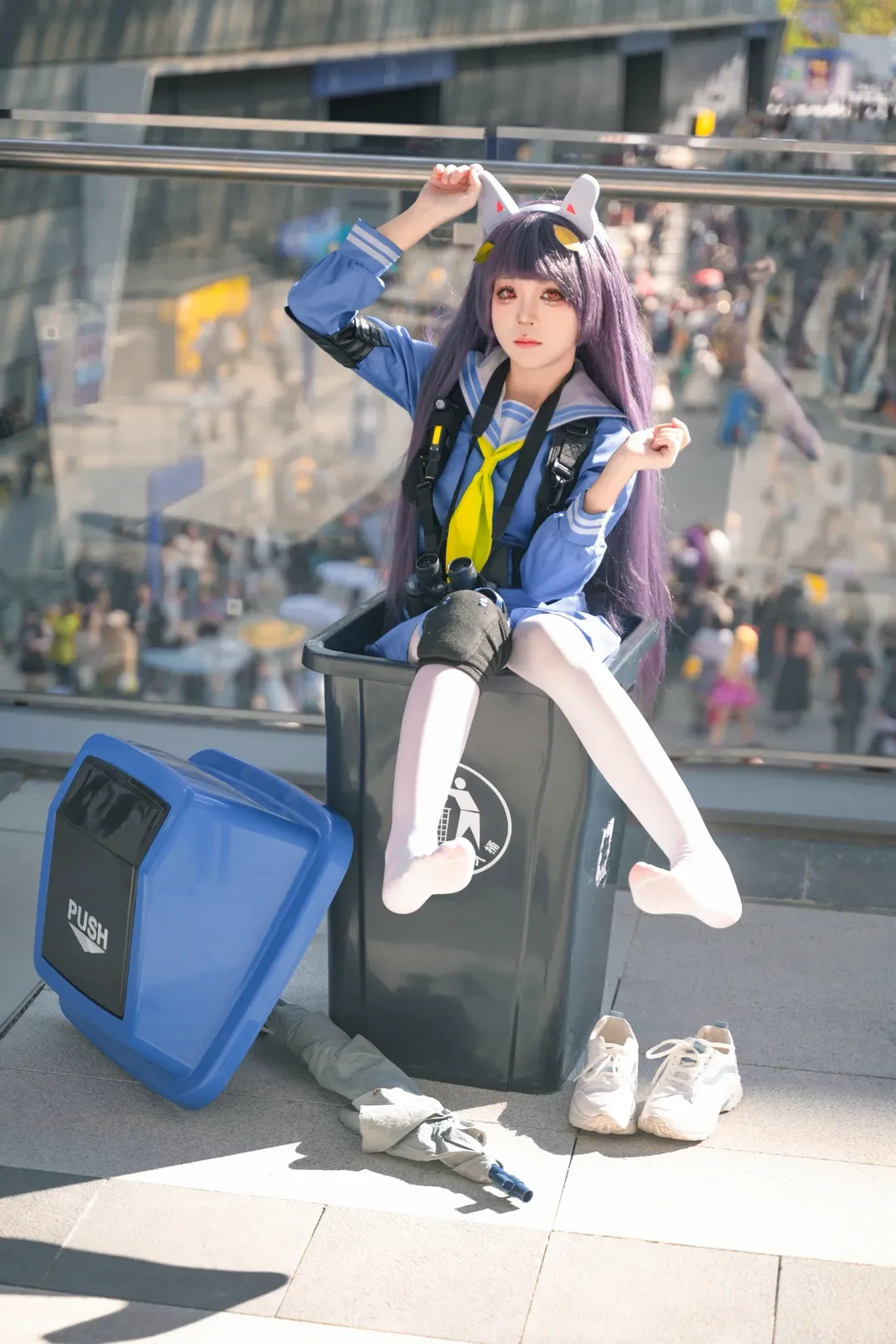 蔚蓝档案, 漫展场照, 漫展摄影, 蔚蓝档案cosplay, 白丝cos - 第9张