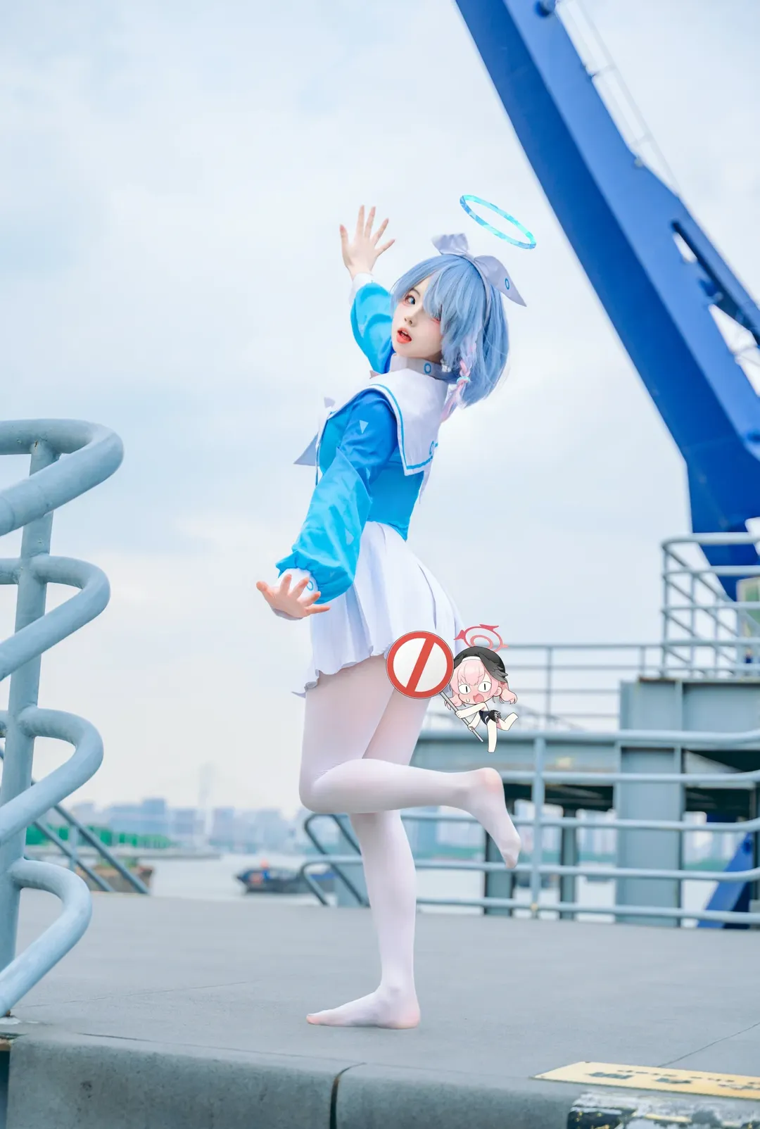 蔚藍檔案, 戶外攝影, cosplay日常, 白絲穿搭, 阿羅娜cos - 第1張