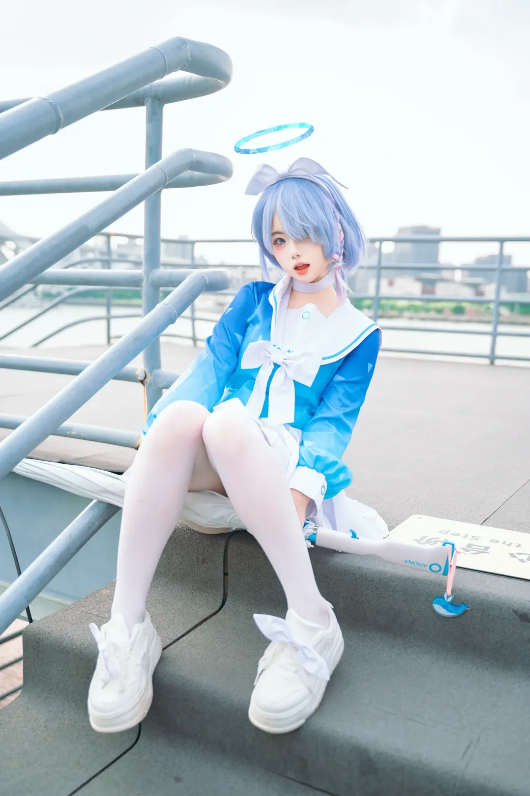 蔚藍檔案, 戶外攝影, cosplay日常, 白絲穿搭, 阿羅娜cos - 第10張