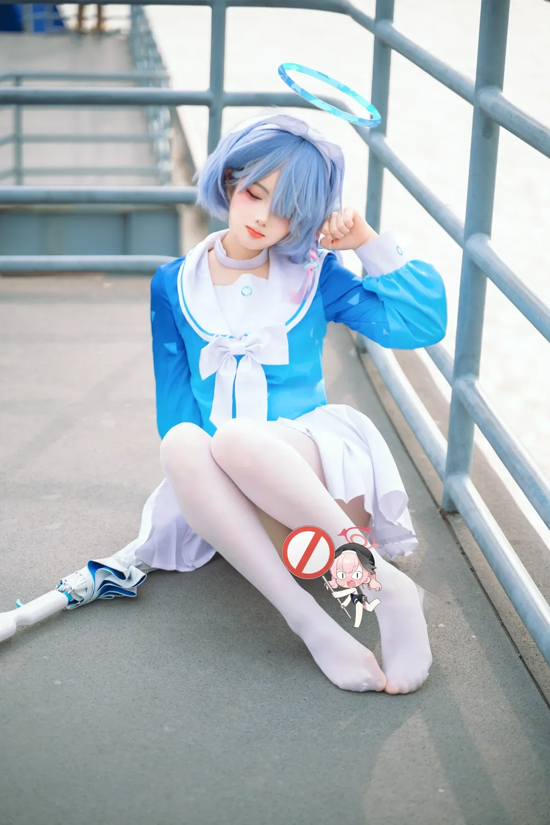 蔚藍檔案, 戶外攝影, cosplay日常, 白絲穿搭, 阿羅娜cos - 第2張