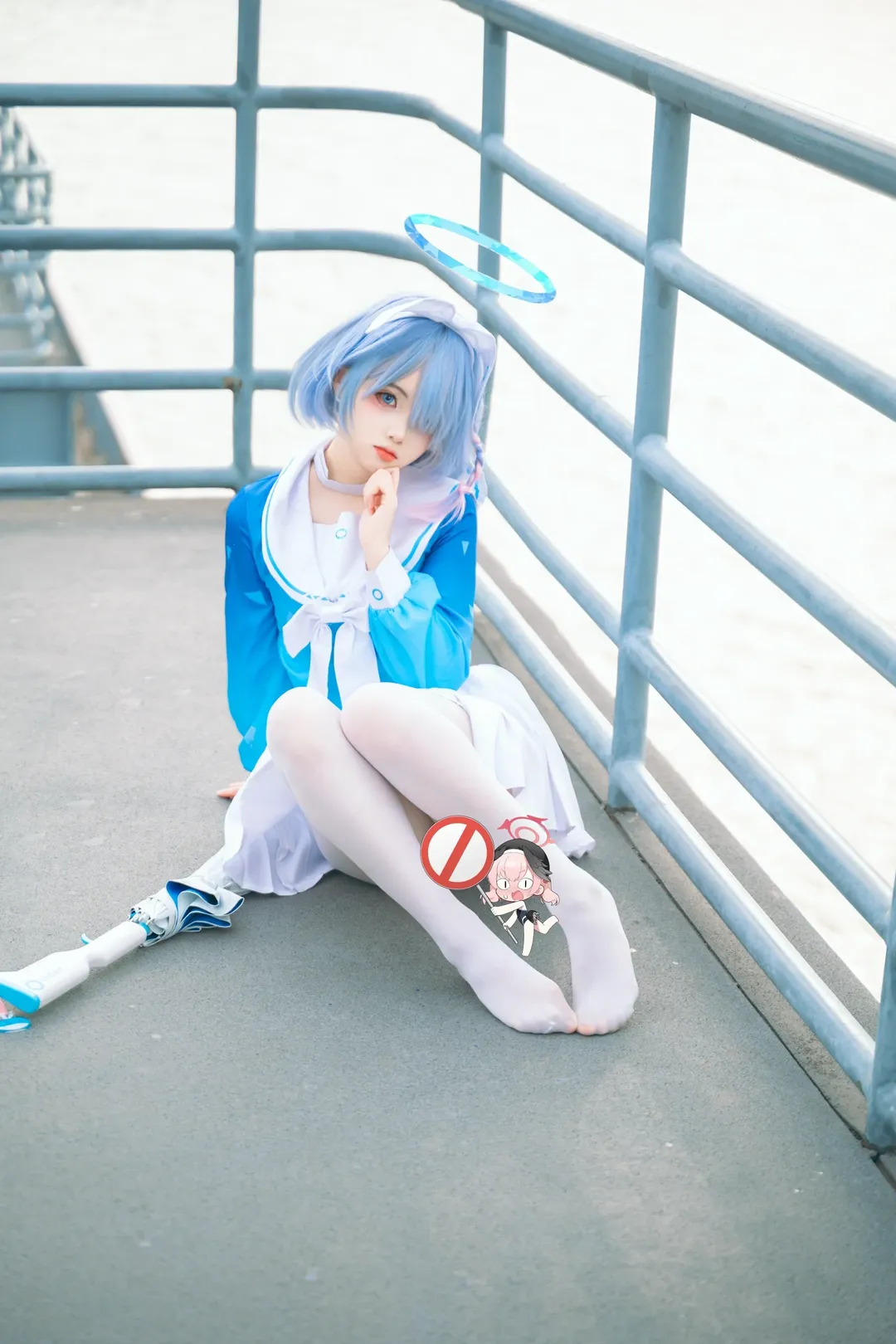 蔚藍檔案, 戶外攝影, cosplay日常, 白絲穿搭, 阿羅娜cos - 第7張