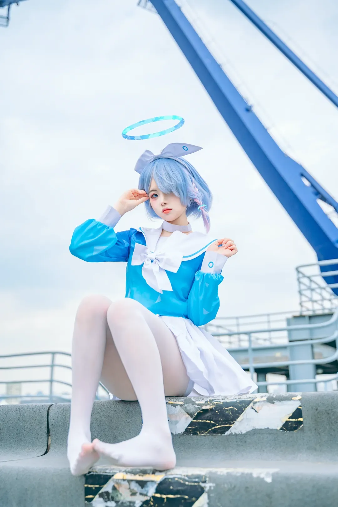 蔚藍檔案, 戶外攝影, cosplay日常, 白絲穿搭, 阿羅娜cos - 第8張
