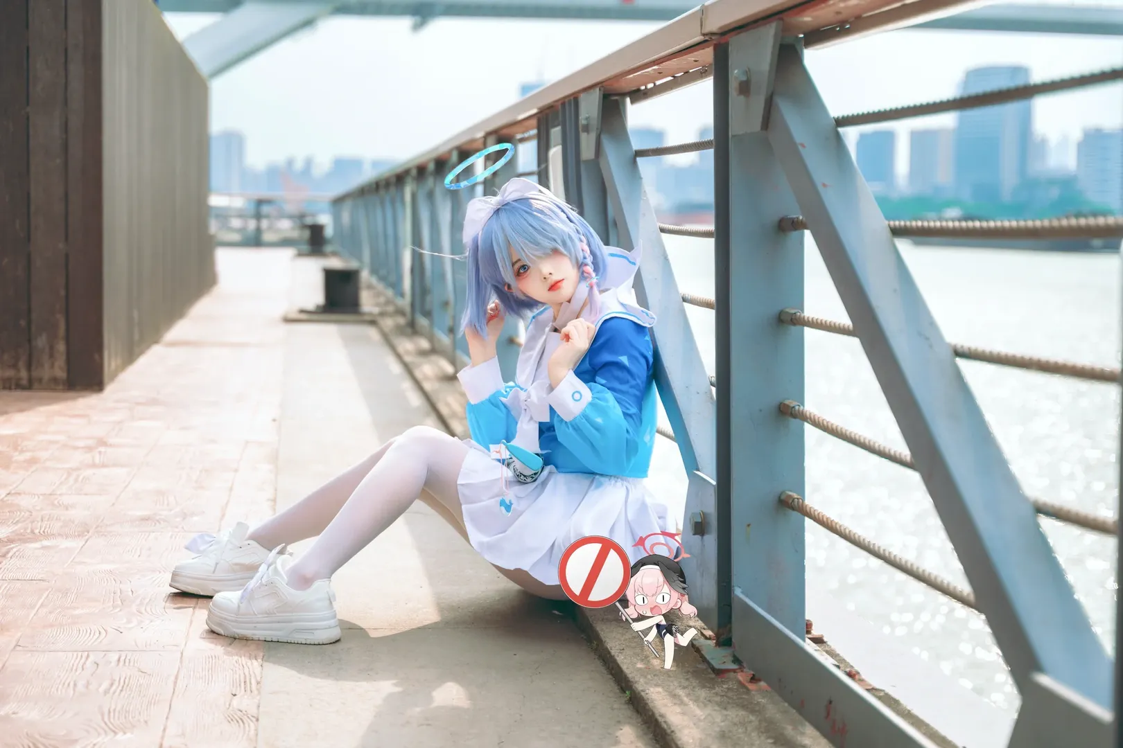 蔚藍檔案, 戶外攝影, cosplay日常, 白絲穿搭, 阿羅娜cos - 第9張