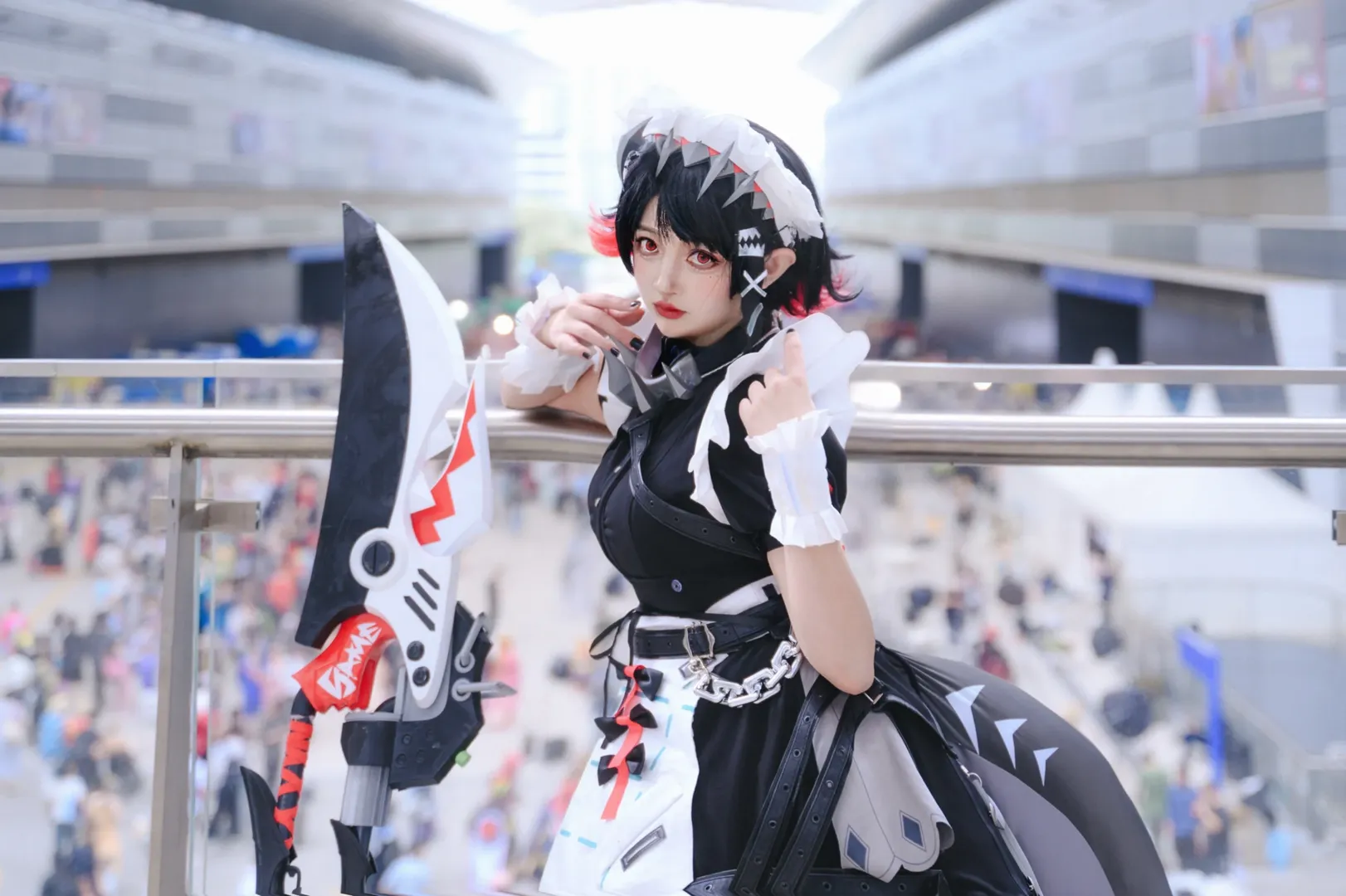 绝区零, 女仆装, 艾莲乔cos, 鲨鱼妹, 黑丝cosplay - 第3张