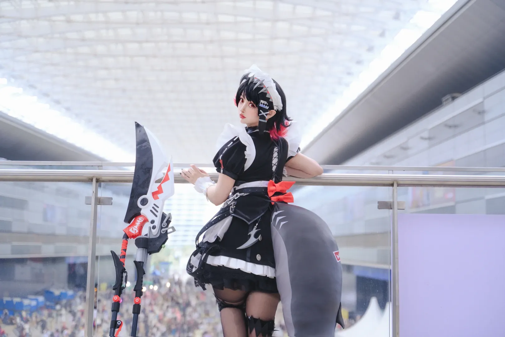 绝区零, 女仆装, 艾莲乔cos, 鲨鱼妹, 黑丝cosplay - 第5张